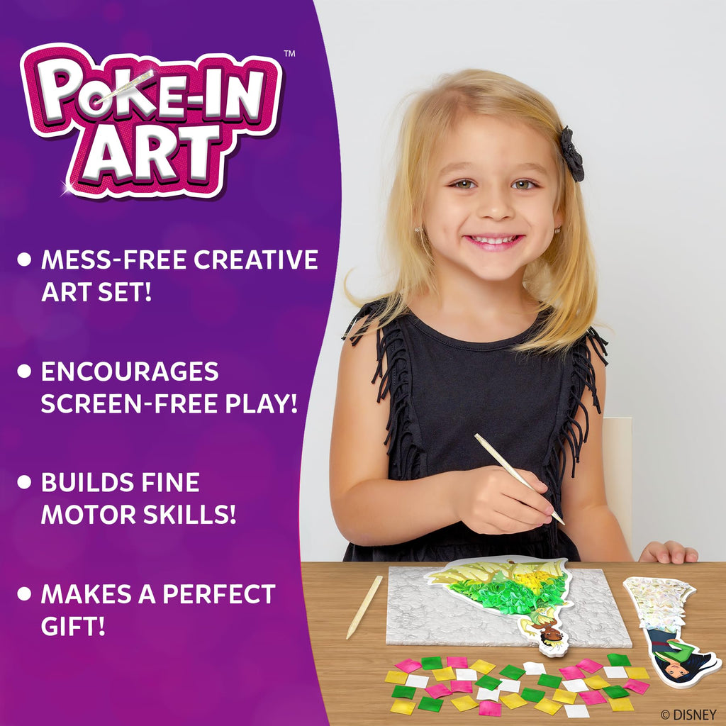 Skillmatics Poke-in Art - Magical Princesses, Mess-Free Fun for Kids, DIY Wood Craft Kits, Creative Activity, Gifts for Girls & Boys Ages 4, 5, 6, 7, 8, 9