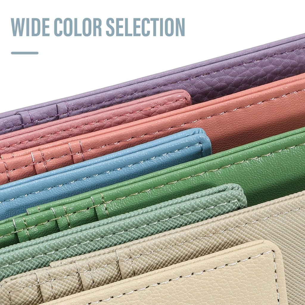 Slim Wallet Front Pocket Minimalist Leather RFID Blocking Medium Size