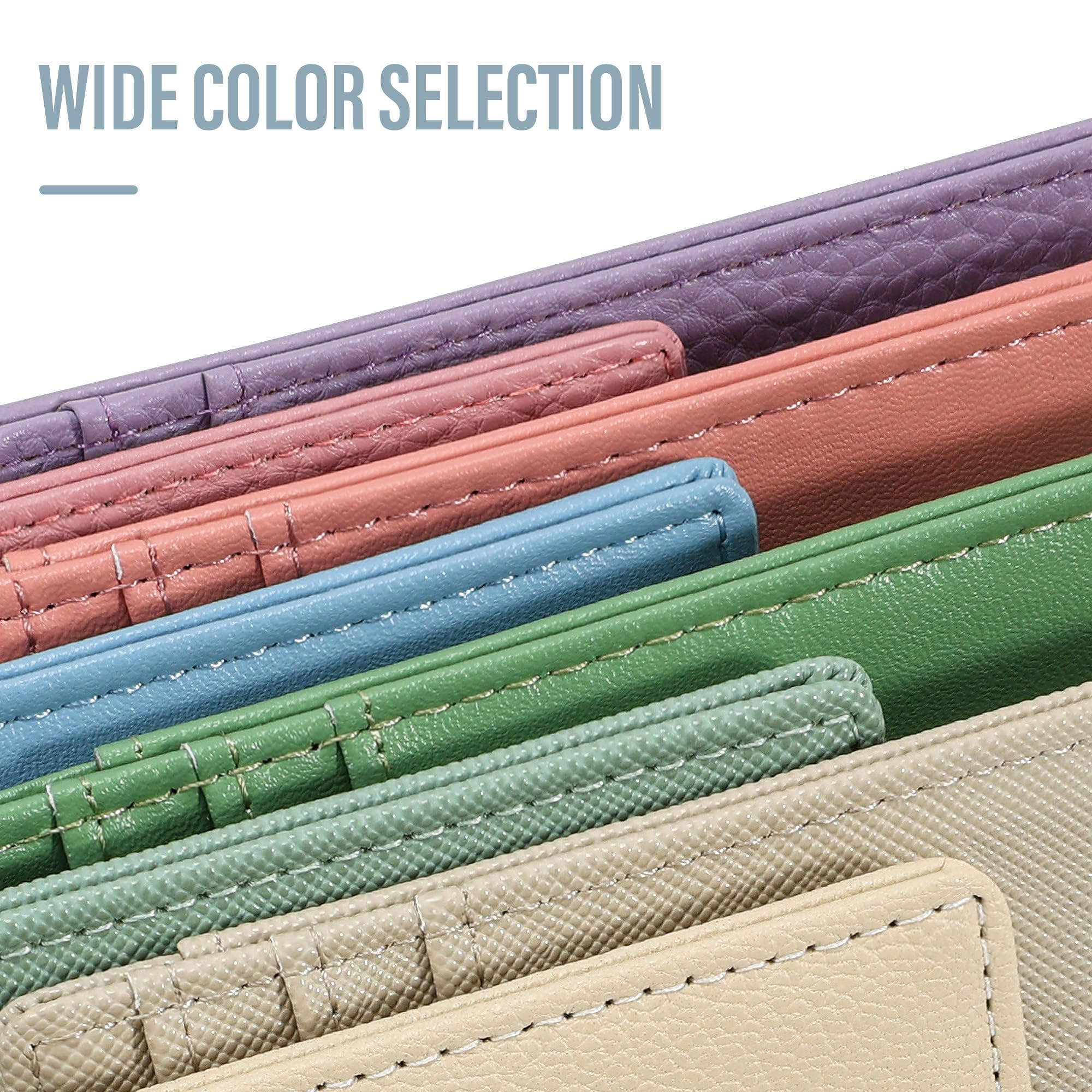 Slim Wallet Front Pocket Minimalist Leather RFID Blocking Medium Size