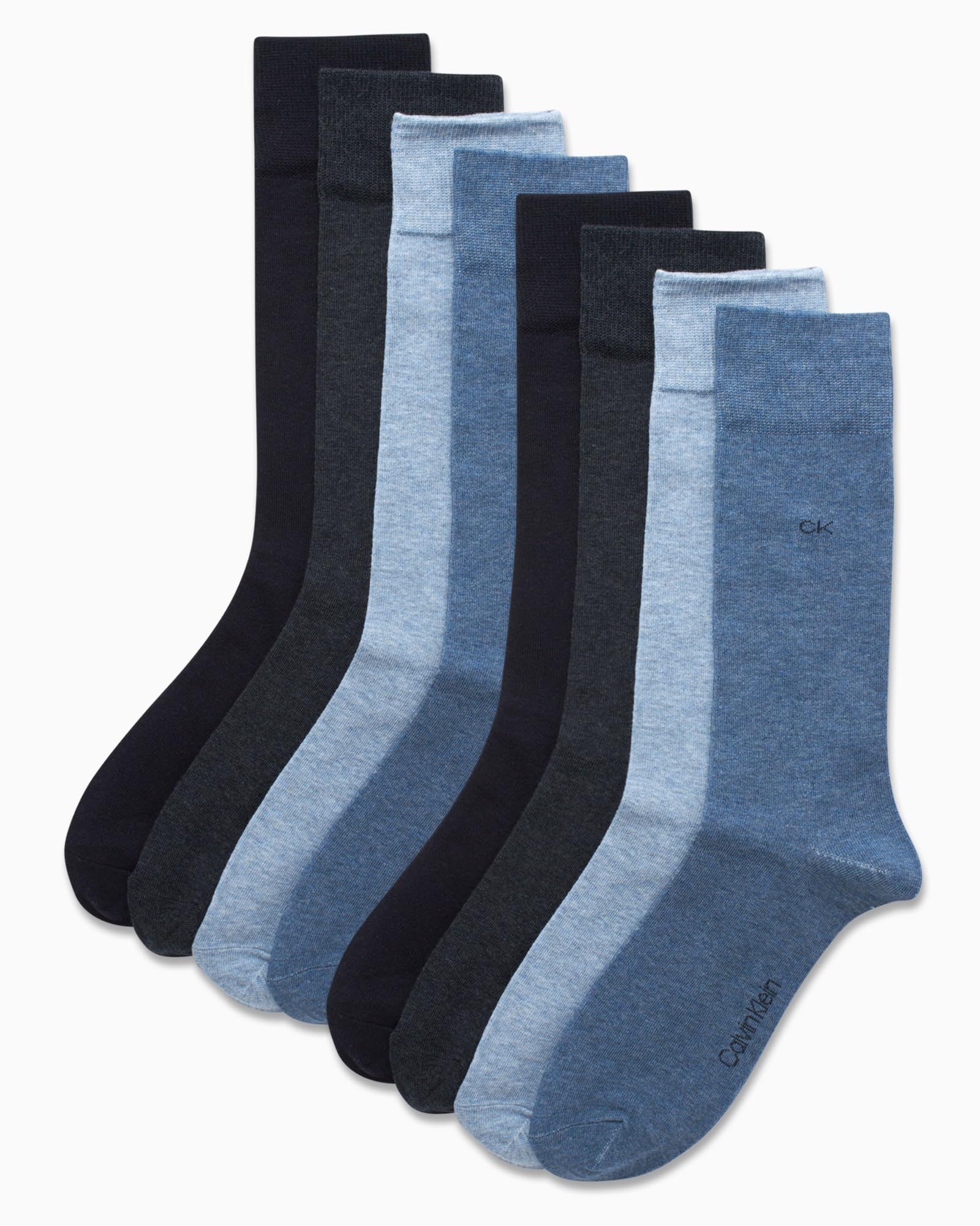 Mens Dress Socks - 8 Pack Breathable Cotton Blend Work Crew Socks for Men for Casual Business & Formal Wear