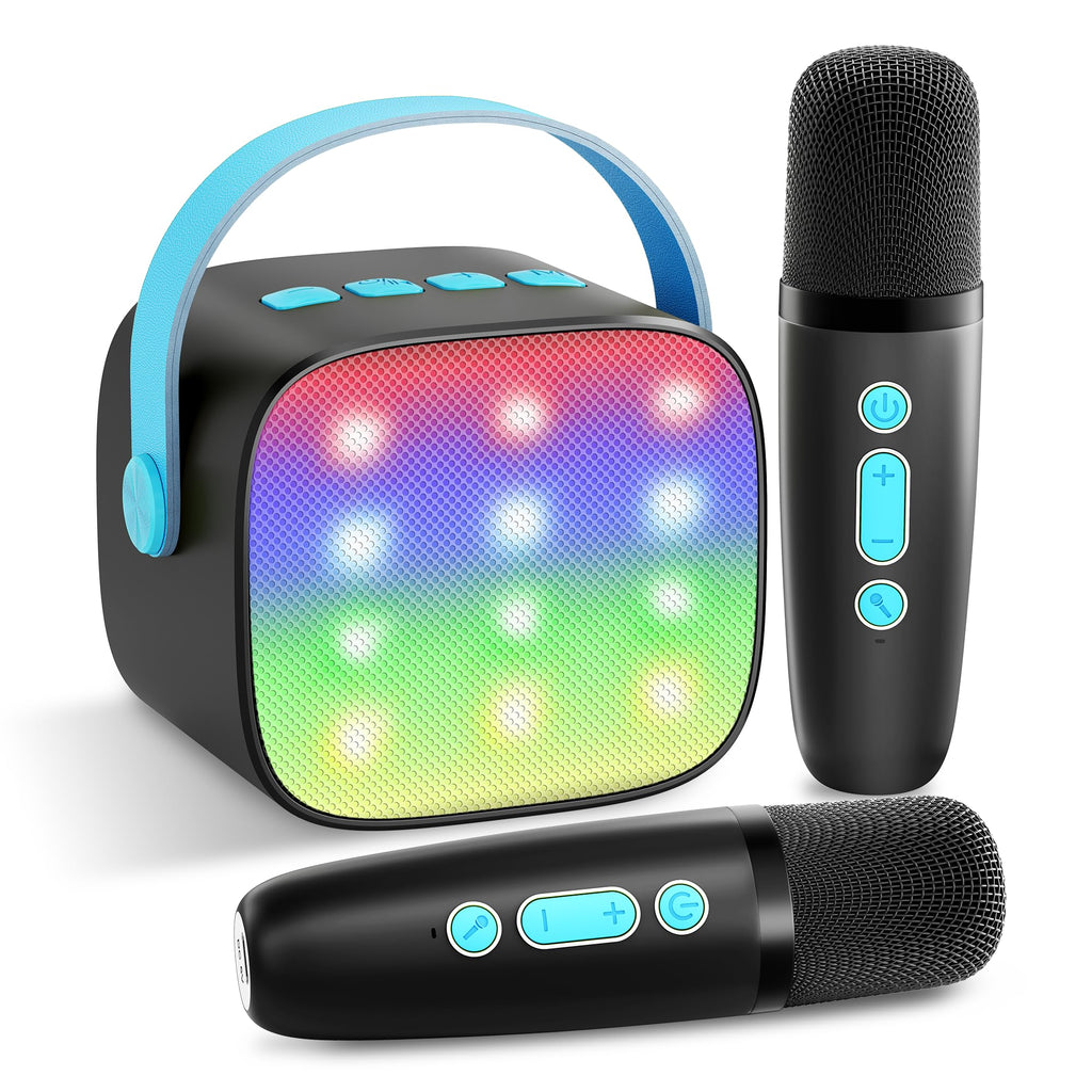 YLL Karaoke Machine for Kids, Portable Mini Speaker with 2 Wireless Microphones, TOP Kids Gifts for Girls Ages 3, 4, 5, 6, 7, 8, 9, 10+ Years Old, 4-12th Birthday Singing Present Toy Party (Purple)