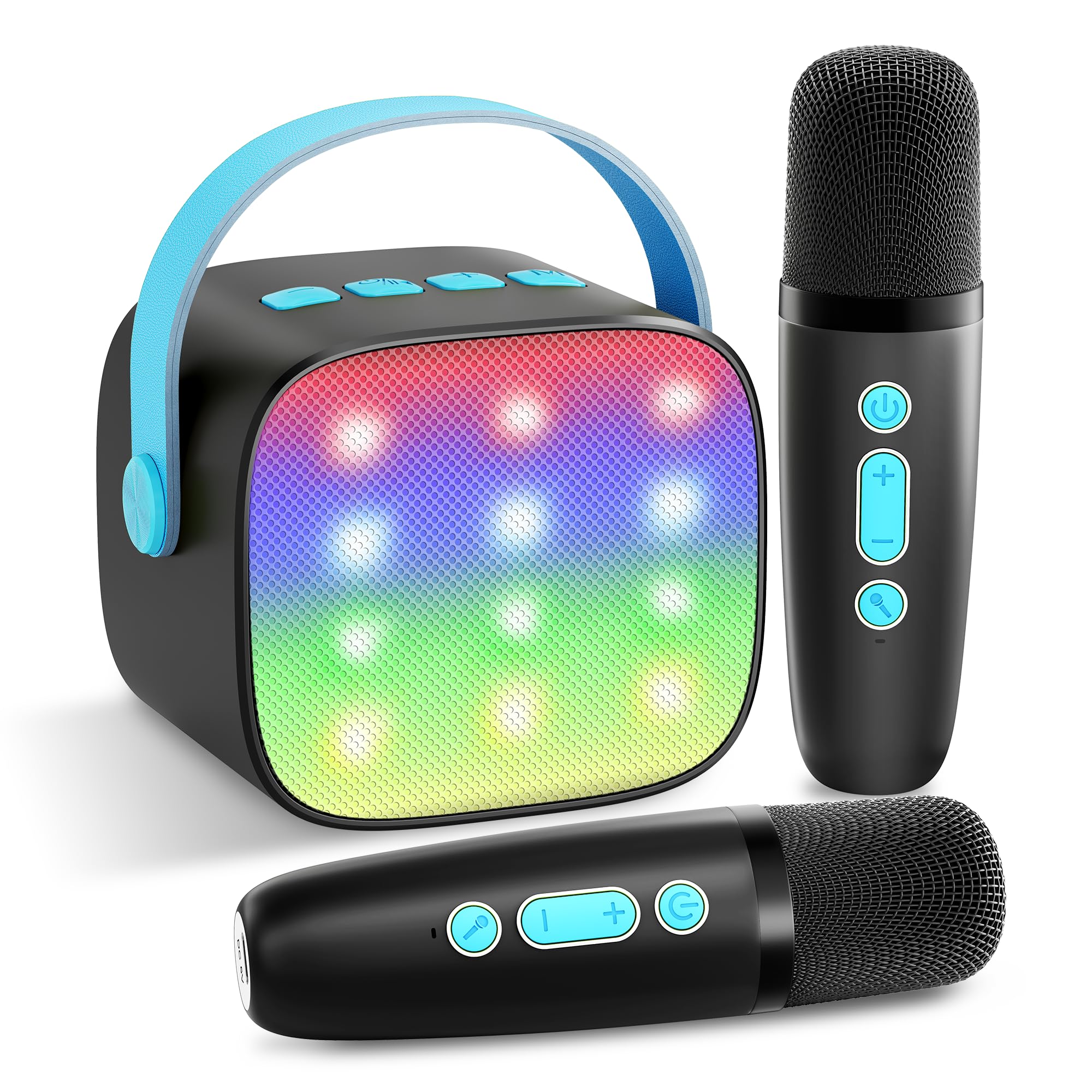 YLL Karaoke Machine for Kids, Portable Mini Speaker with 2 Wireless Microphones, TOP Kids Gifts for Girls Ages 3, 4, 5, 6, 7, 8, 9, 10+ Years Old, 4-12th Birthday Singing Present Toy Party (Purple)