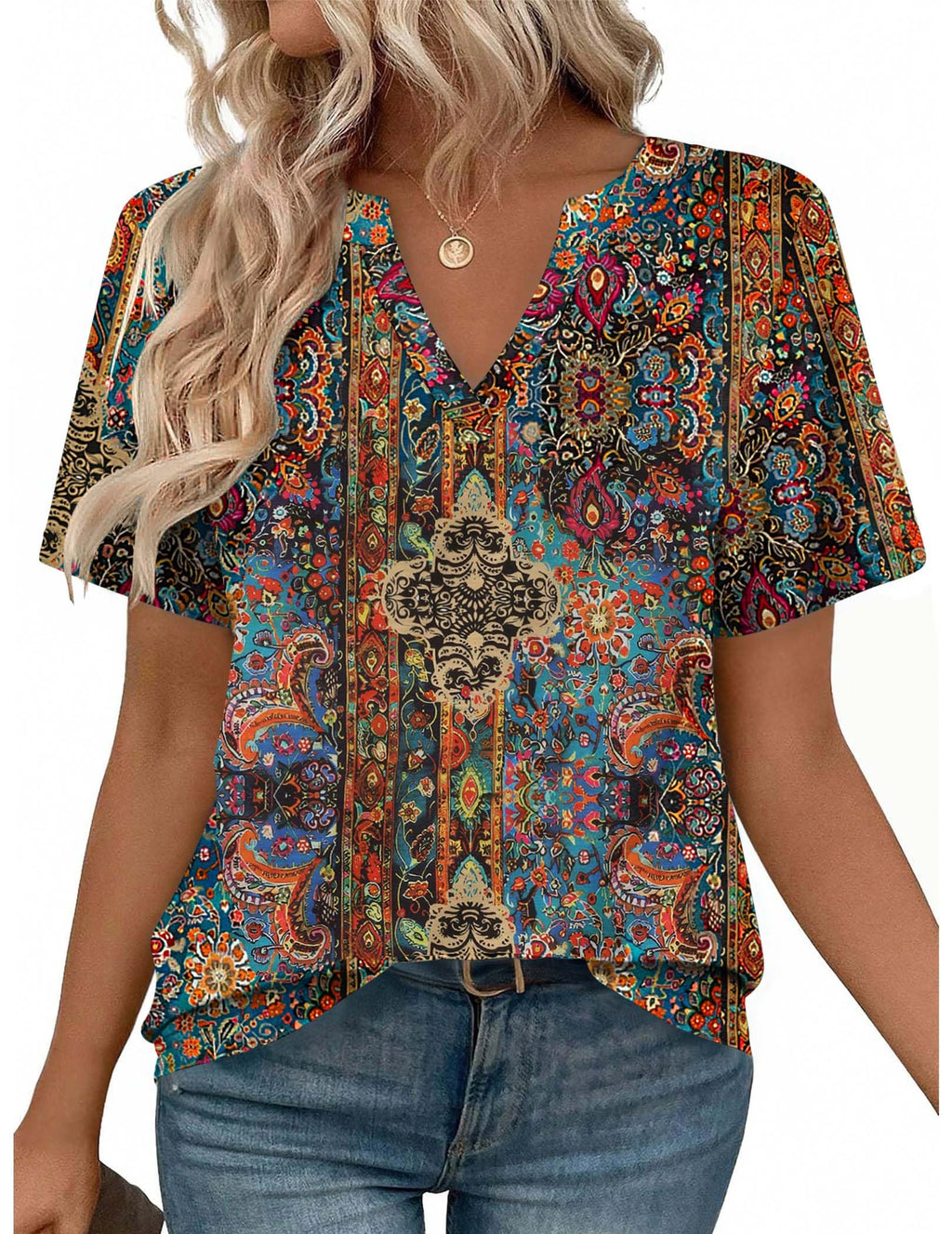 Zeagoo Womens Tops Short Sleeve V Neck Tee Shirts Cute Dressy Casual Clothing Business Work Blouse