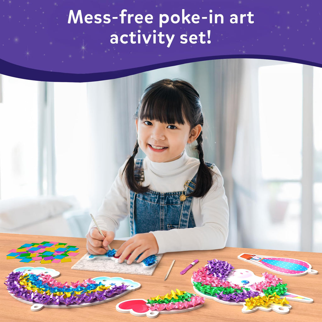 Skillmatics Poke-in Art - Magical Princesses, Mess-Free Fun for Kids, DIY Wood Craft Kits, Creative Activity, Gifts for Girls & Boys Ages 4, 5, 6, 7, 8, 9