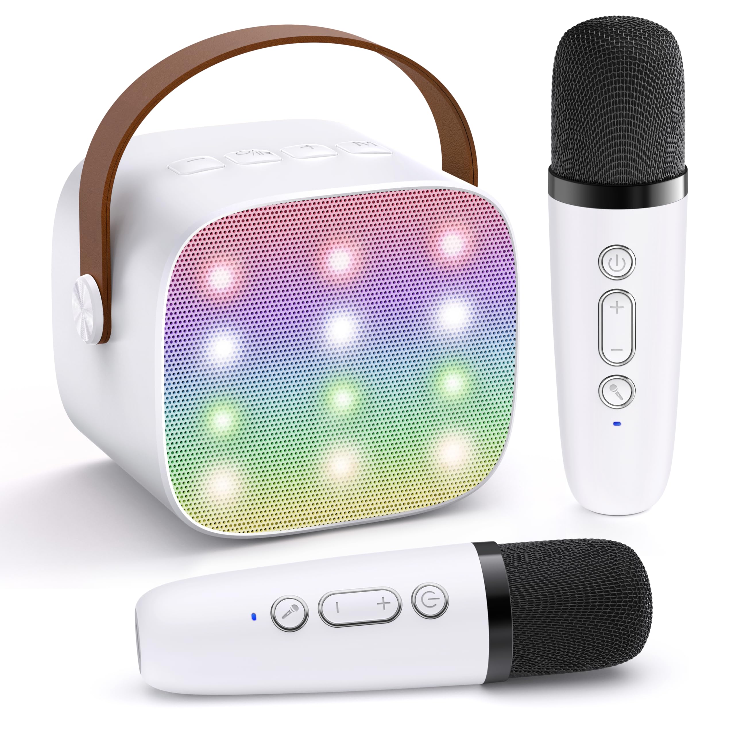 YLL Karaoke Machine for Kids, Portable Mini Speaker with 2 Wireless Microphones, TOP Kids Gifts for Girls Ages 3, 4, 5, 6, 7, 8, 9, 10+ Years Old, 4-12th Birthday Singing Present Toy Party (Purple)