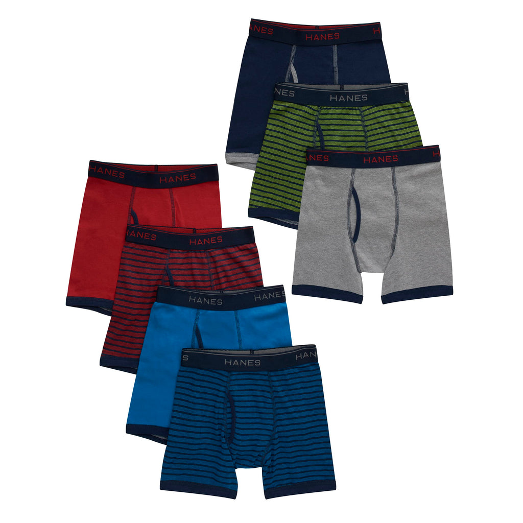 Hanes Boys' Underwear, Boxer Briefs for Boys and Toddlers, Soft Cotton, 7 and 10 Packs