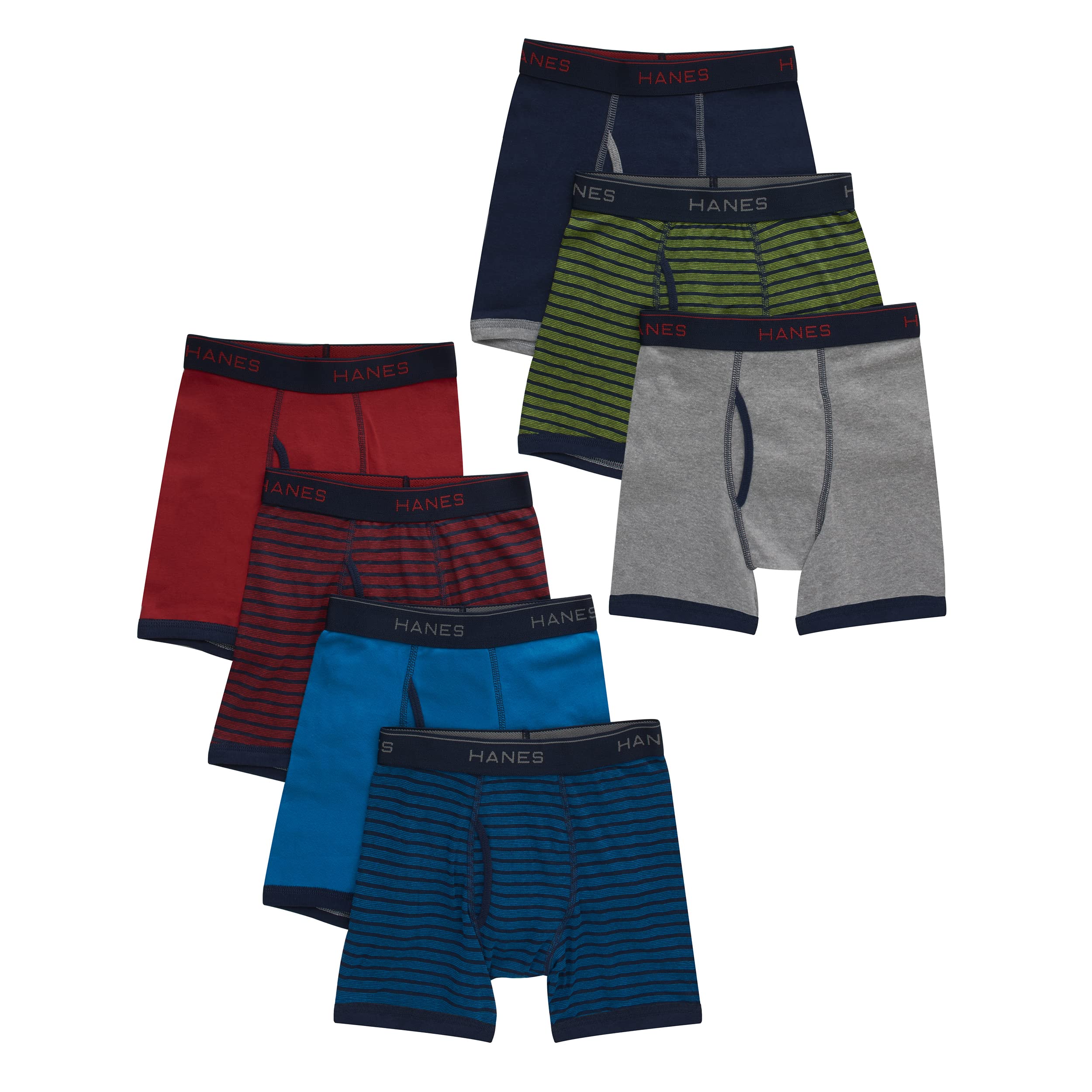 Hanes Boys' Underwear, Boxer Briefs for Boys and Toddlers, Soft Cotton, 7 and 10 Packs