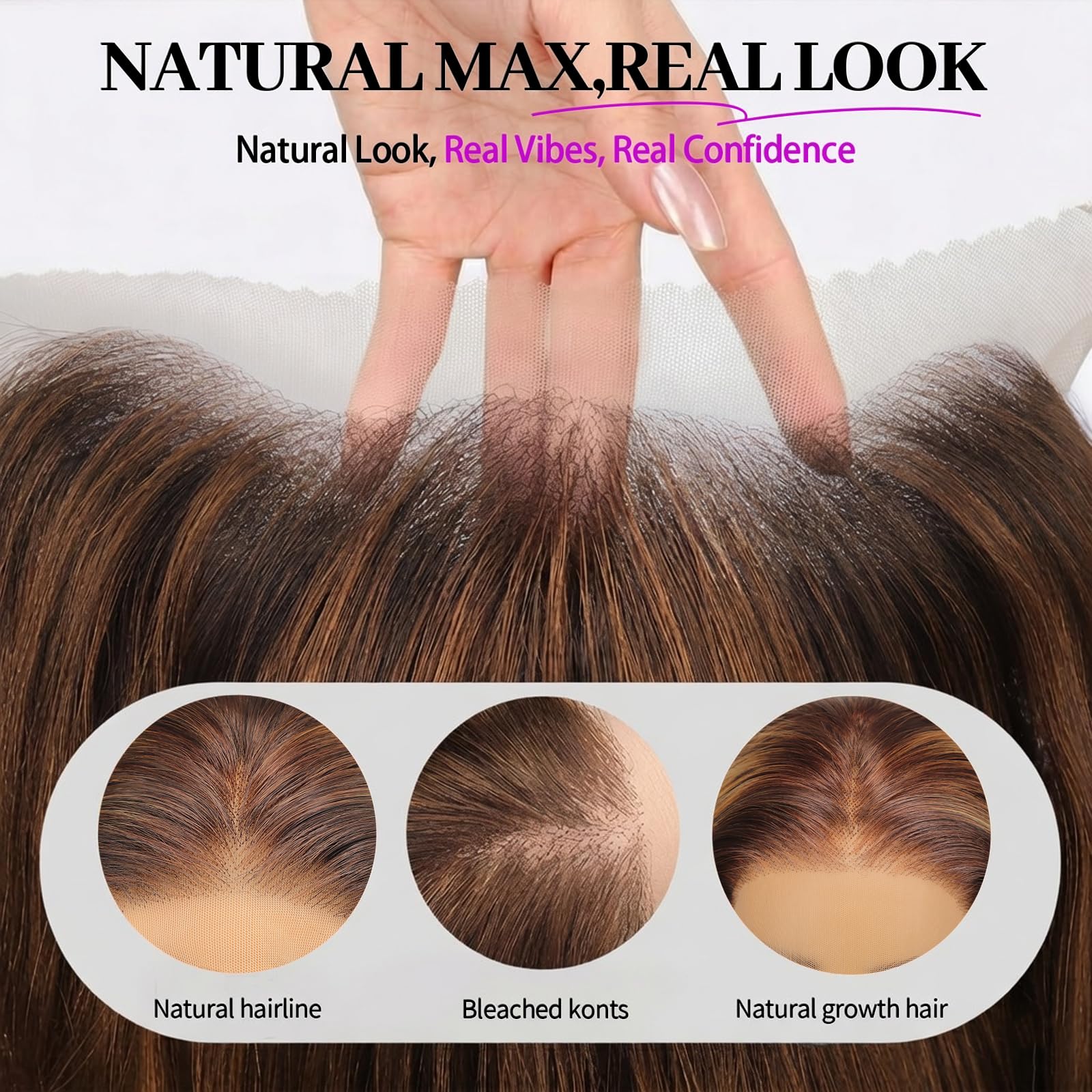 13x4 HD Lace Front Glueless Wigs for Women Black Long Layered Wave Wig Natural Hairline Heat Resistant Synthetic for Daily Use Beginner Friendly 26 Inch