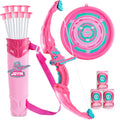 JOYIN Kids Bow and Arrow Set, LED Light Up Archery Toy Set with 9 Suction Cup Arrows, Target & Arrow Case, Indoor and Outdoor Hunting Play Gift Toys for Kids, Boys & Girls Ages 6-12