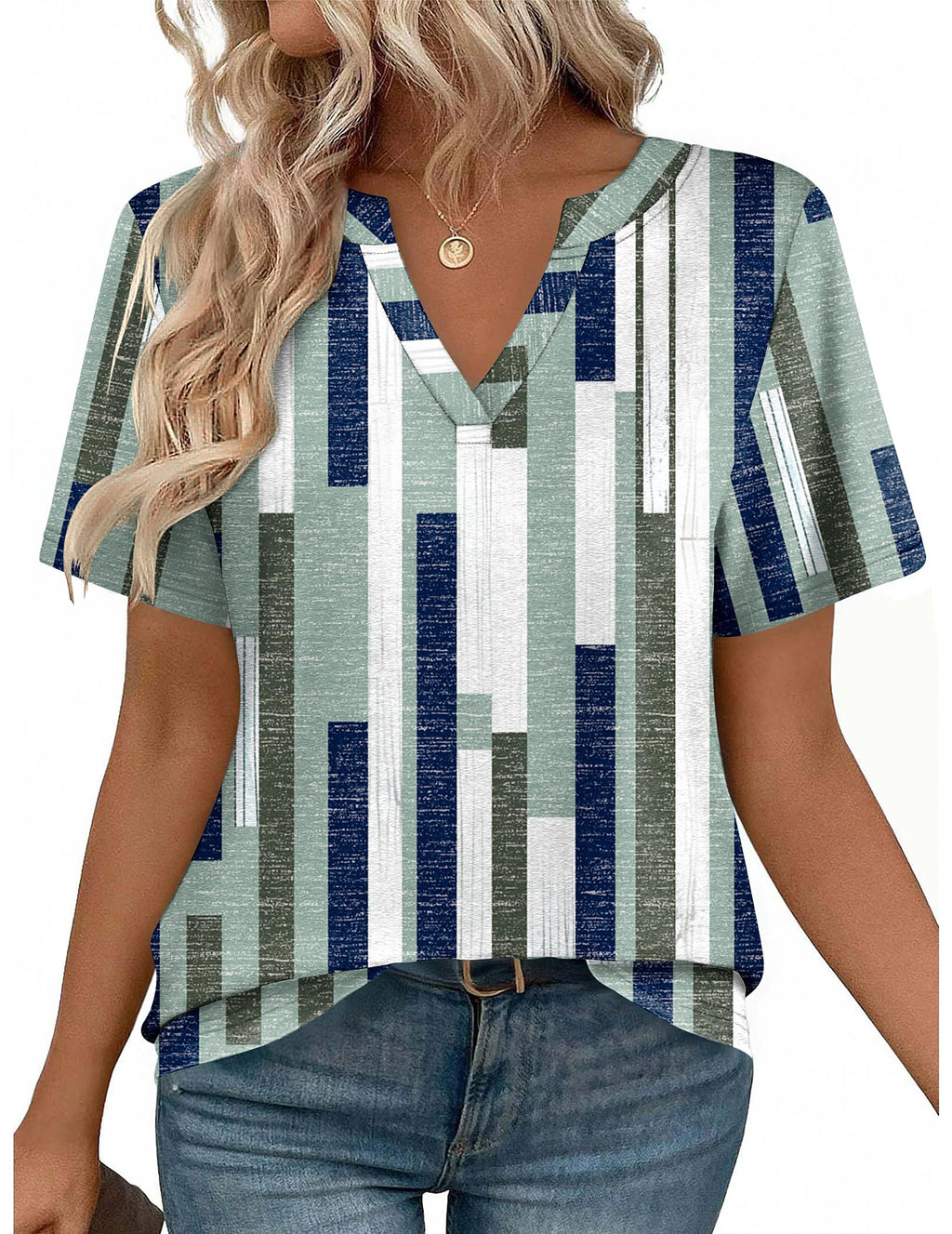 Zeagoo Womens Tops Short Sleeve V Neck Tee Shirts Cute Dressy Casual Clothing Business Work Blouse