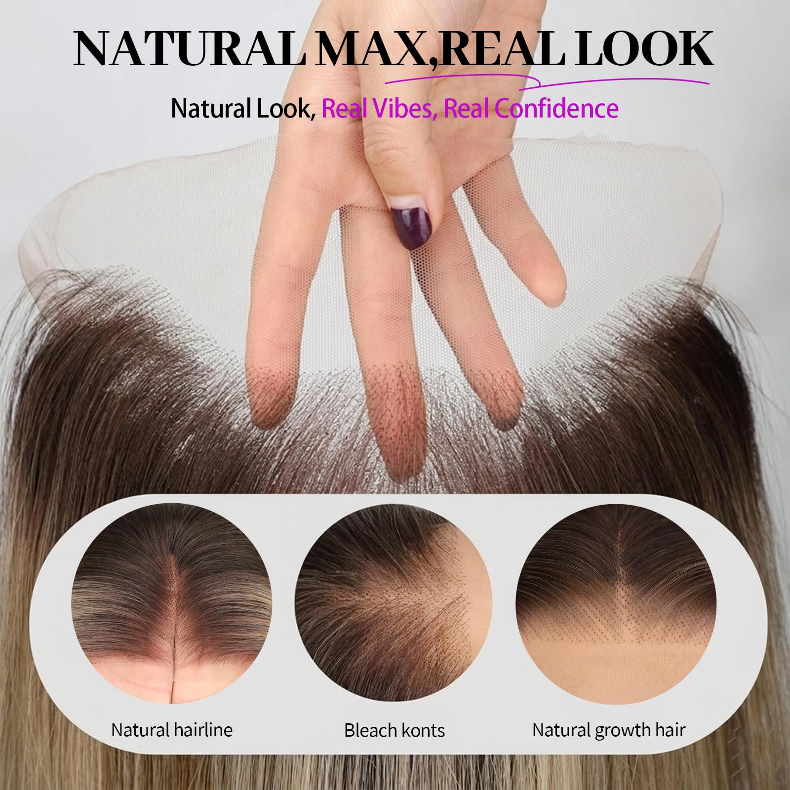13x4 HD Lace Front Glueless Wigs for Women Black Long Layered Wave Wig Natural Hairline Heat Resistant Synthetic for Daily Use Beginner Friendly 26 Inch