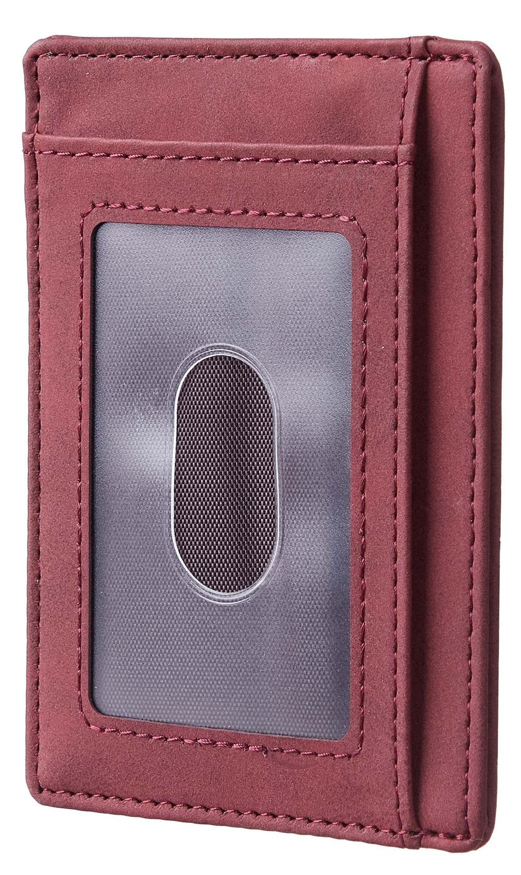 Slim Wallet Front Pocket Minimalist Leather RFID Blocking Medium Size