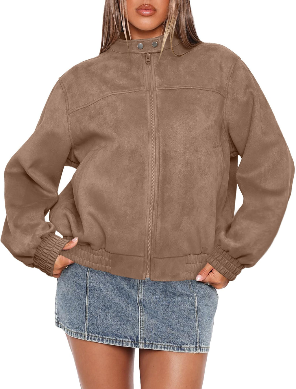 Leather Jacket Women Faux Oversized Motorcycle Bomber Coats 2025 Fall Fashion Outfits Winter Clothes