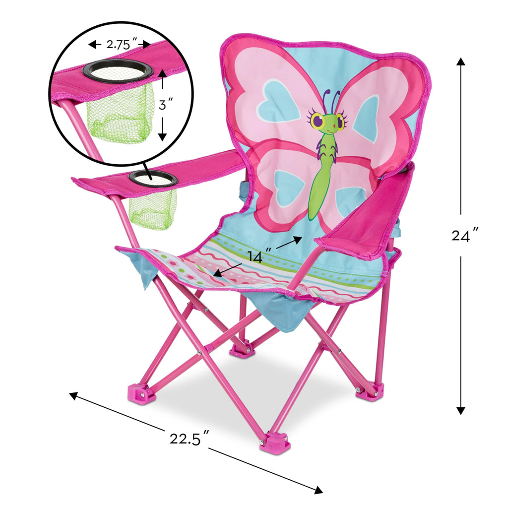 Melissa & Doug Cutie Pie Butterfly Camp Chair (Frustration-Free Packaging)