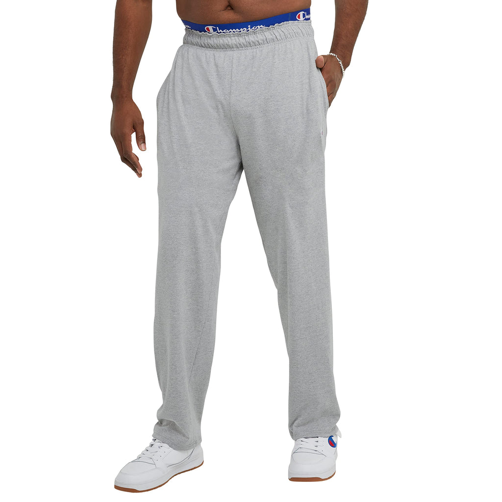 Champion Men's Open-Bottom Lounge Pants, Standard Fit, Lightweight, Available in Regular and Big & Tall