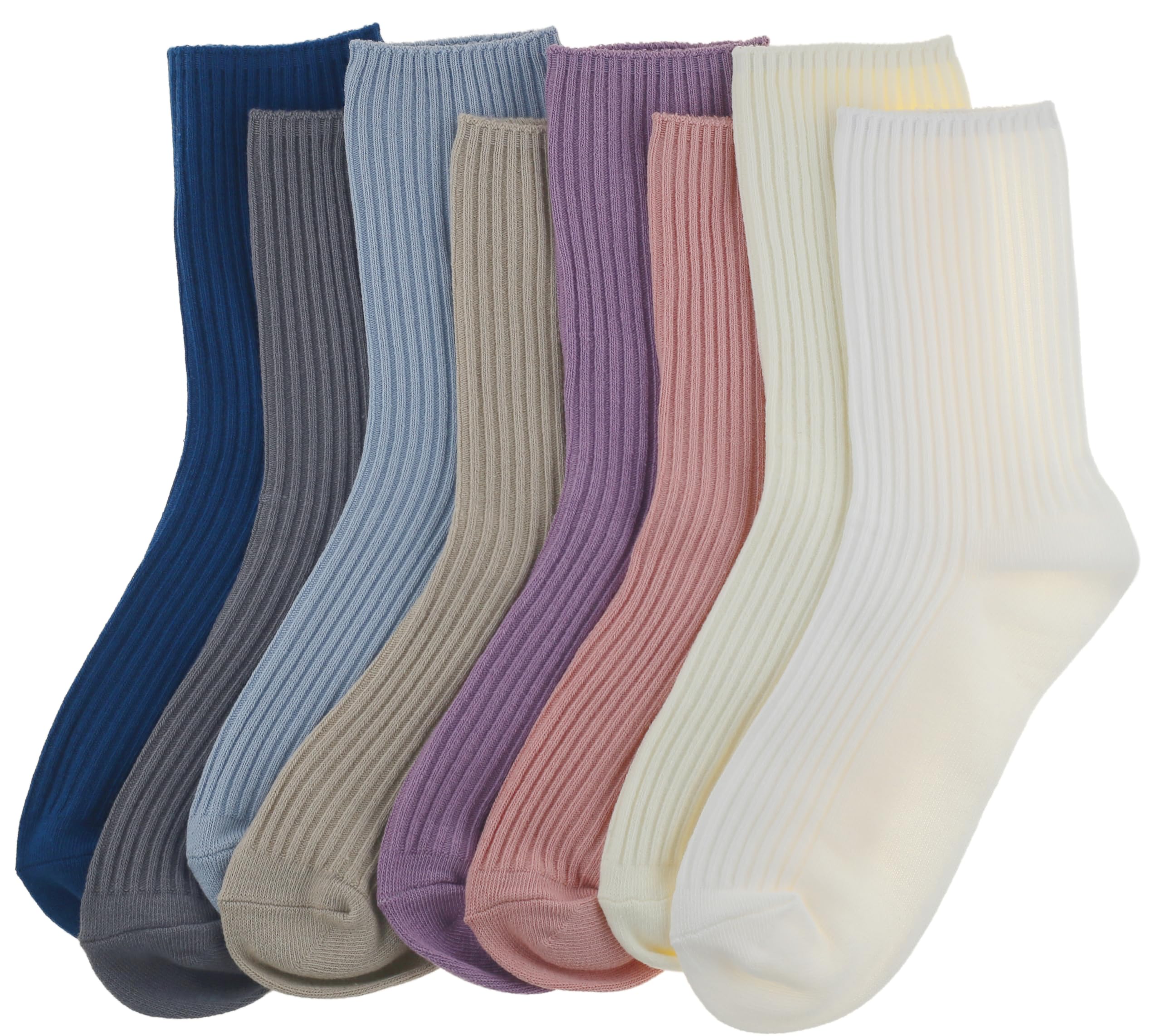 Womens Cute Crew Socks Casual Athletic Aesthetic Socks Neutral Cotton Socks for Women Granola Girls Clothes