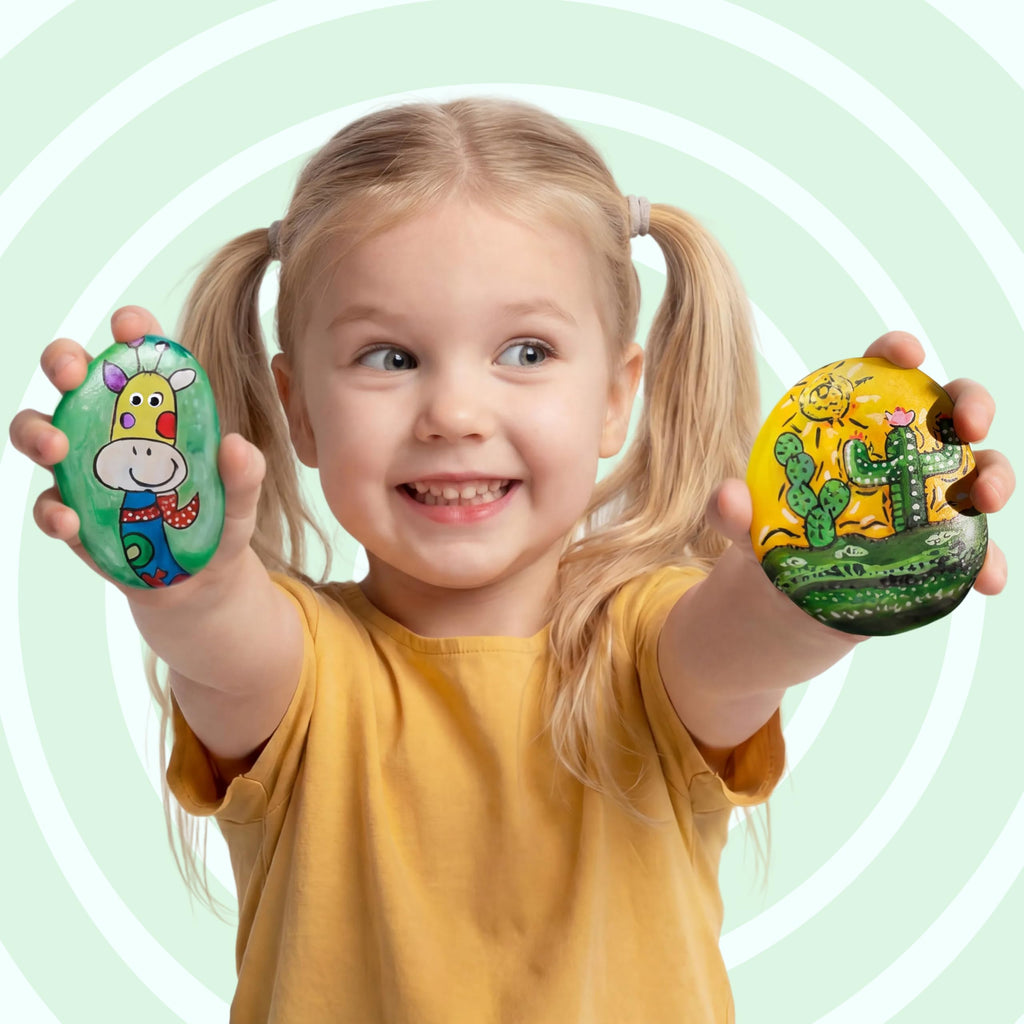 Rock Painting Kit- Glow in The Dark Rock Kit, Arts and Crafts for Kids Ages 6-12, Art Supplies Toy , Kids Craft Paint Kits, Arts & Crafts for Boys Girls Birthday Party Gift Toy