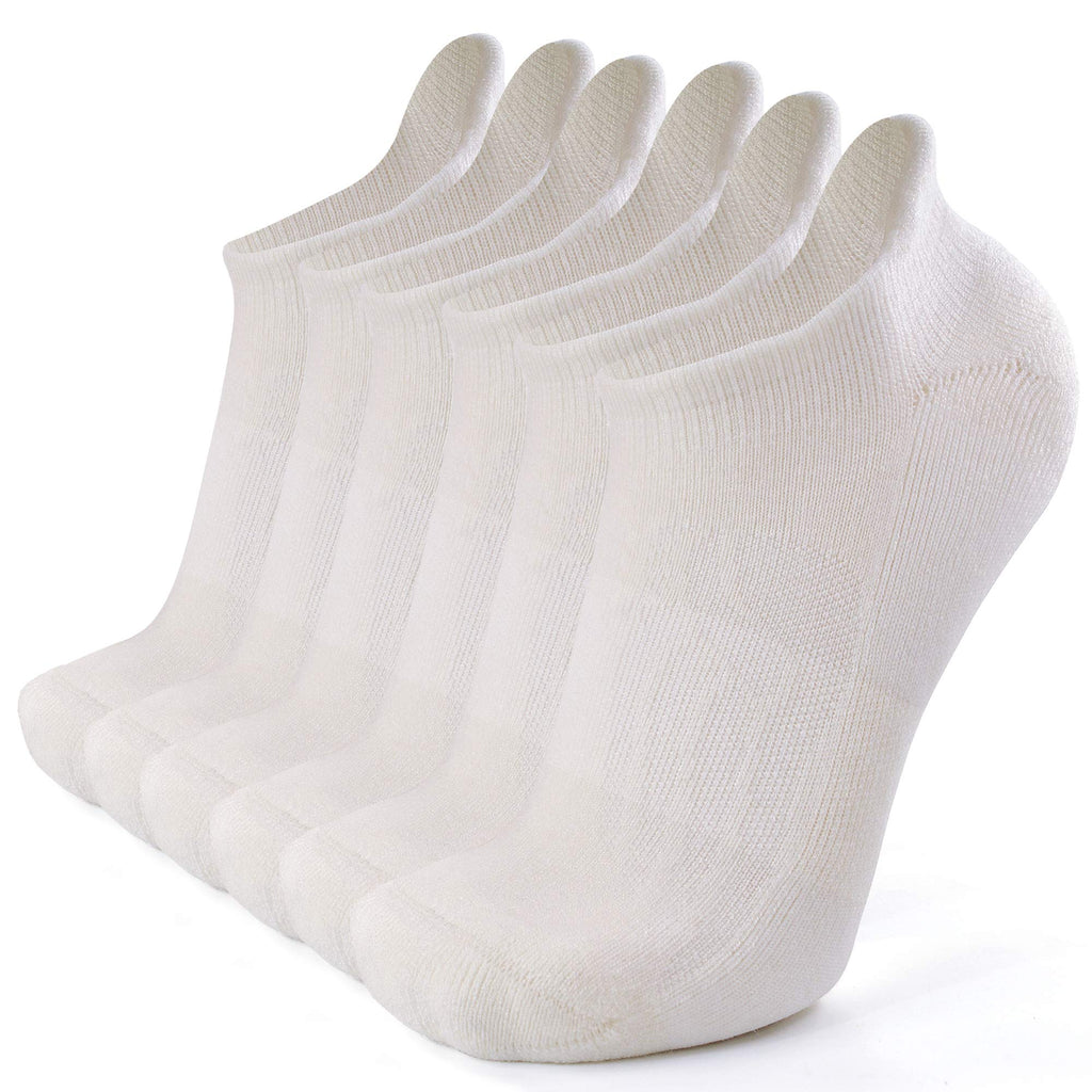 Merino Wool Compression Support Ankle Running Hiking Socks for Men Women, Soft Thick Cushion Tab Socks 3/6 Pairs