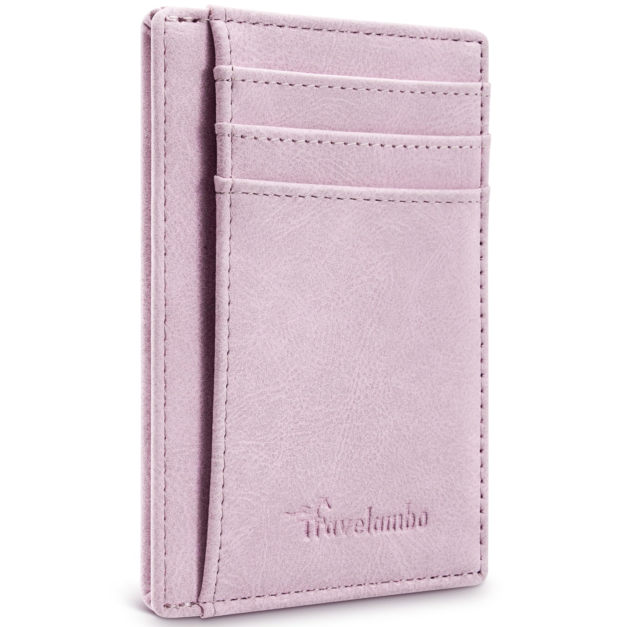 Slim Wallet Front Pocket Minimalist Leather RFID Blocking Medium Size