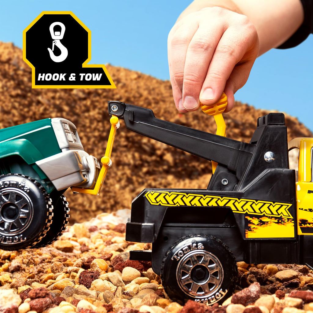 Tonka Steel Classics 4x4 Pickup Truck - Made with Steel & Sturdy Plastic, Yellow Toy Construction Truck, Boys and Girls, Kids, Toddlers, Ages 3+