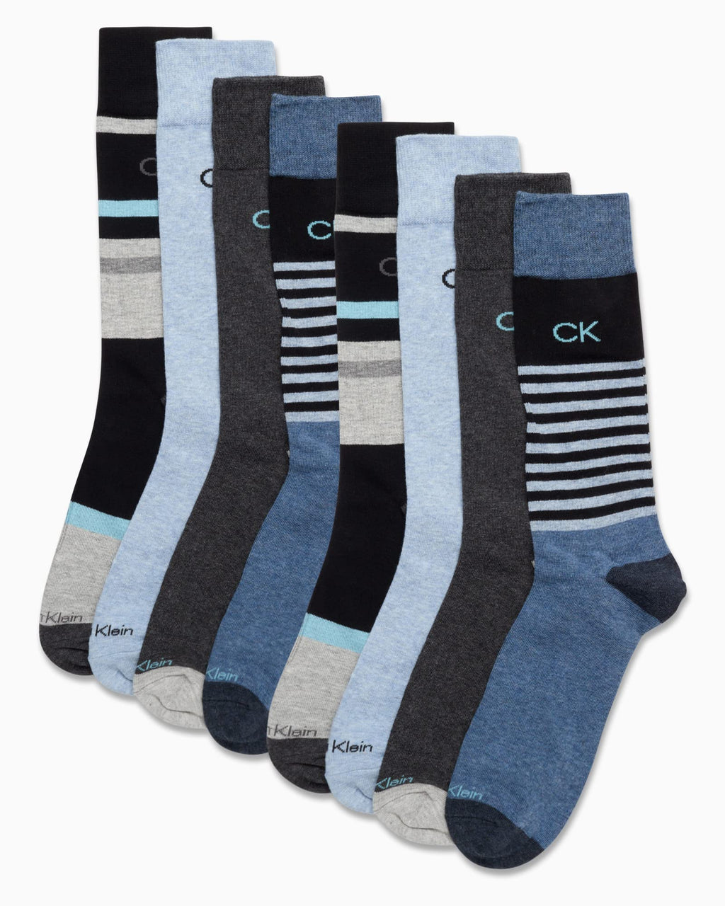 Mens Dress Socks - 8 Pack Breathable Cotton Blend Work Crew Socks for Men for Casual Business & Formal Wear