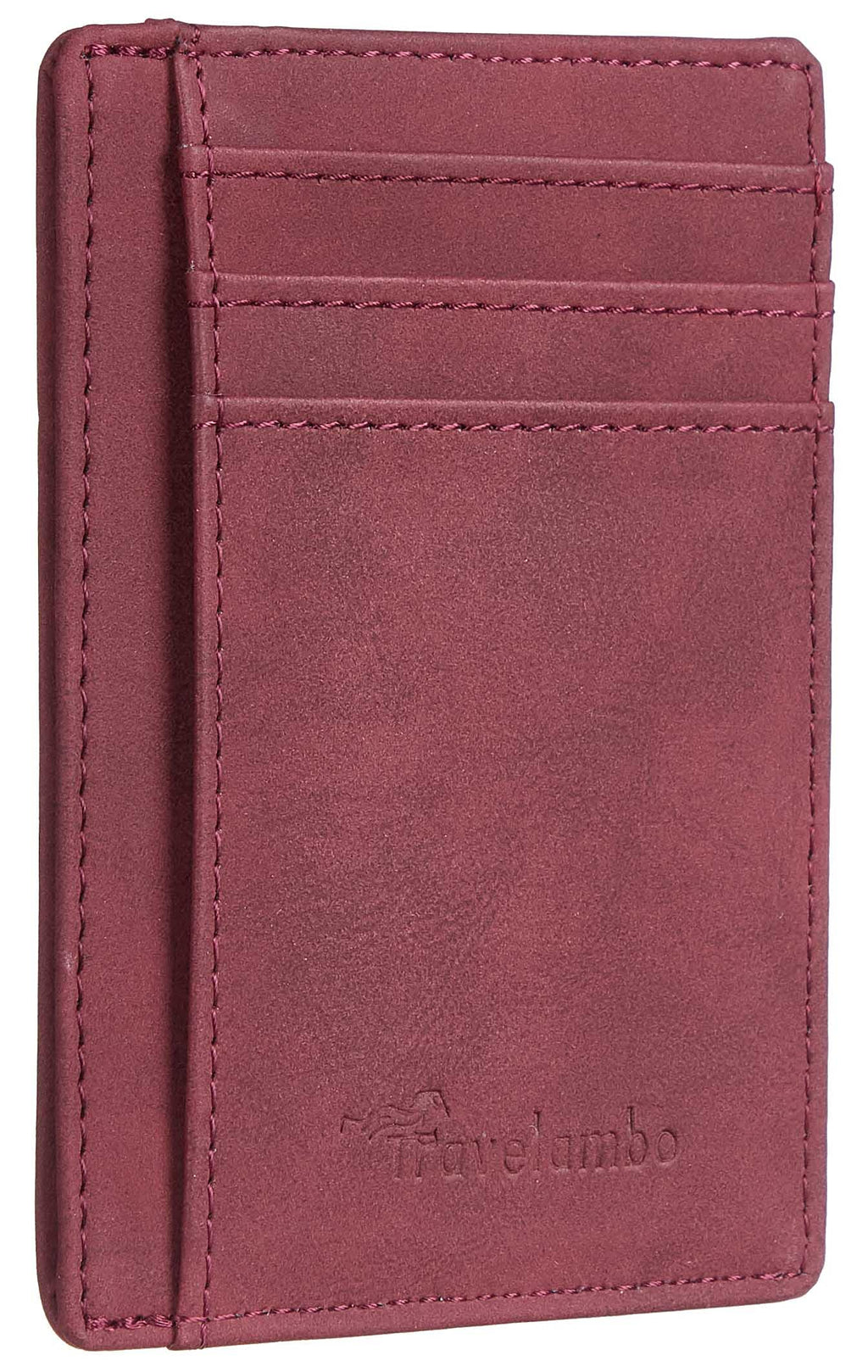 Slim Wallet Front Pocket Minimalist Leather RFID Blocking Medium Size