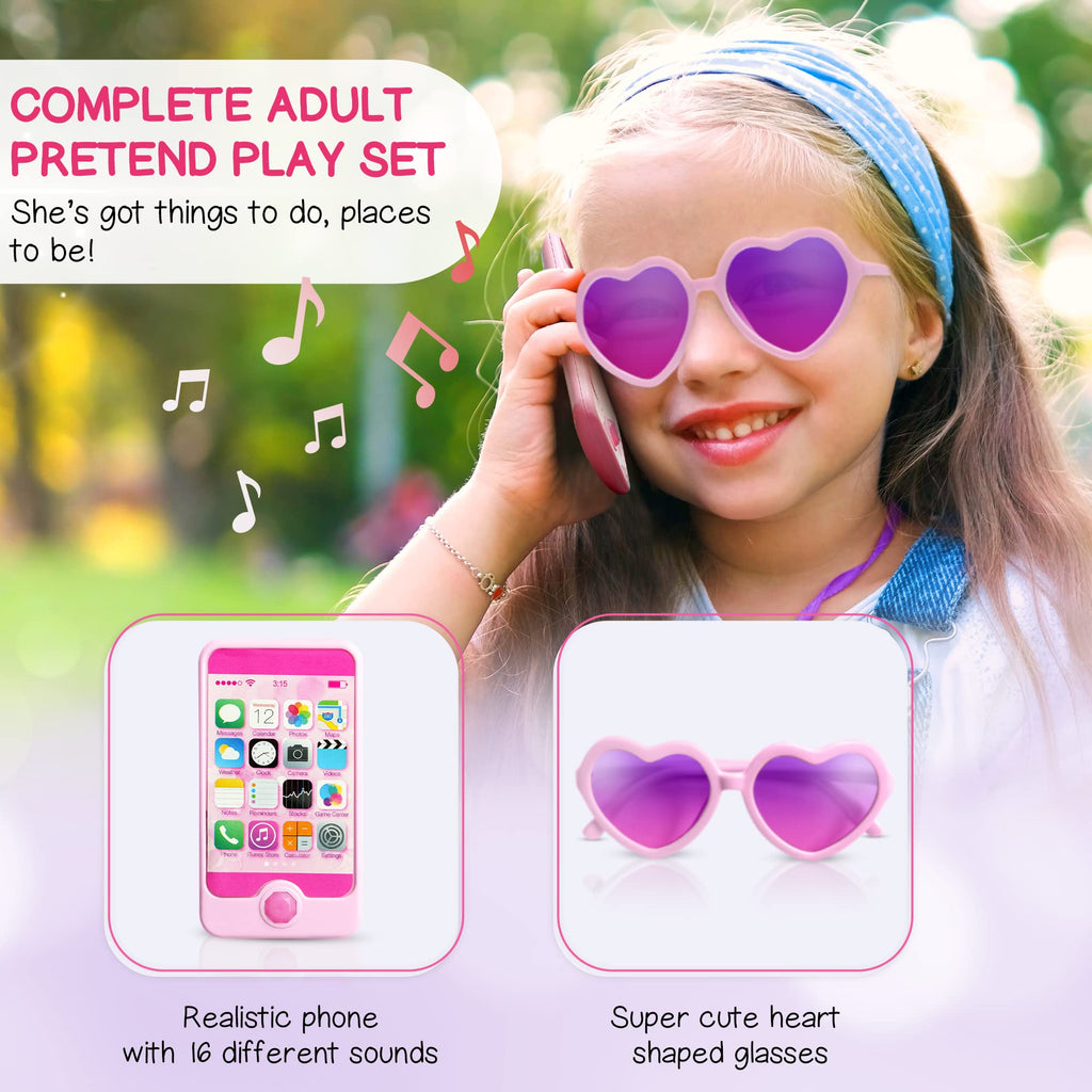 Kids Real Makeup Kit with Pink Unicorn Purse, Non Toxic Washable Make Up Set - Unicorn Toys for Girls Age 4-6, Girls Easter Basket Stuffers, Easter Gifts for Kids, Girl Gift Ages 3 4 5 6 7 8 Years Old