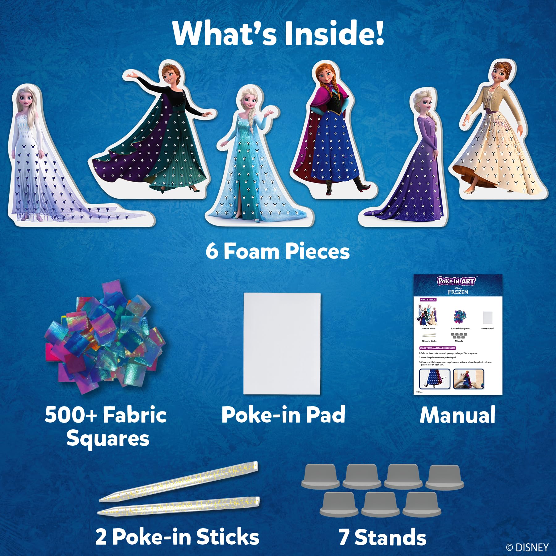 Skillmatics Poke-in Art - Magical Princesses, Mess-Free Fun for Kids, DIY Wood Craft Kits, Creative Activity, Gifts for Girls & Boys Ages 4, 5, 6, 7, 8, 9