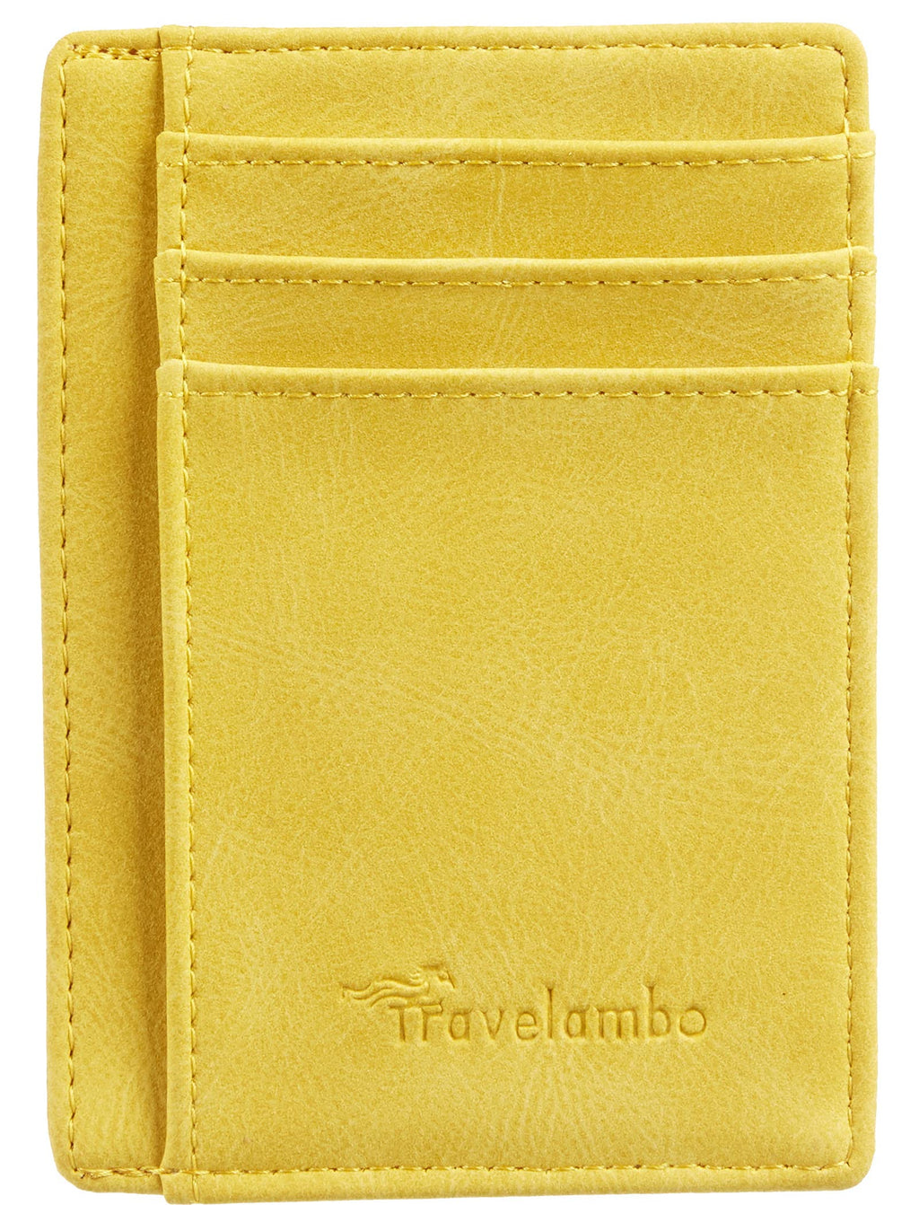 Slim Wallet Front Pocket Minimalist Leather RFID Blocking Medium Size