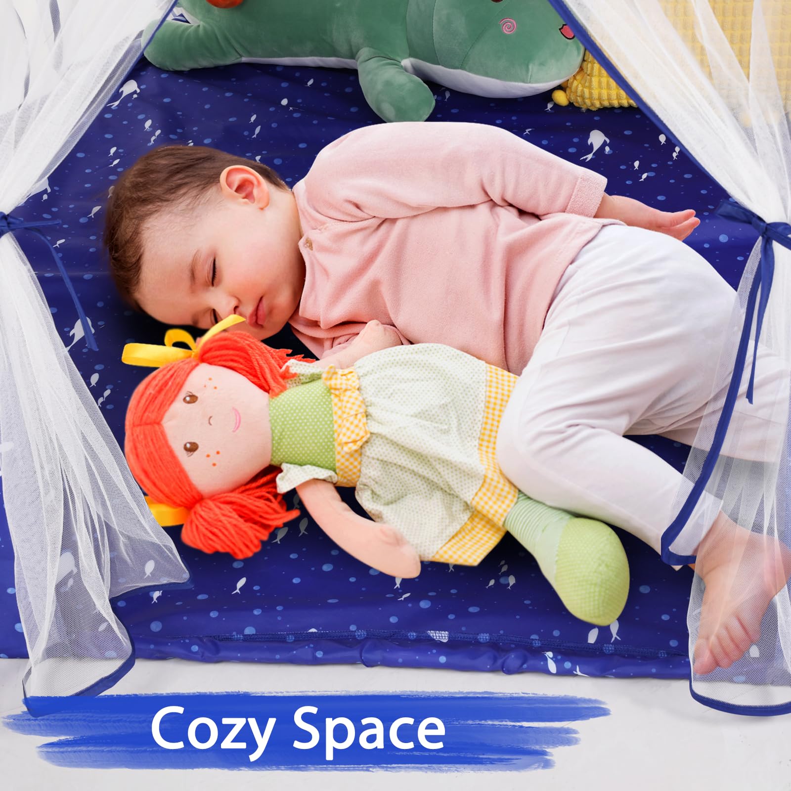 Monobeach Princess Tent Girls Large Playhouse Kids Castle Play Tent with Star Lights Toy for Children Indoor and Outdoor Games, 55'' x 53'' (DxH)