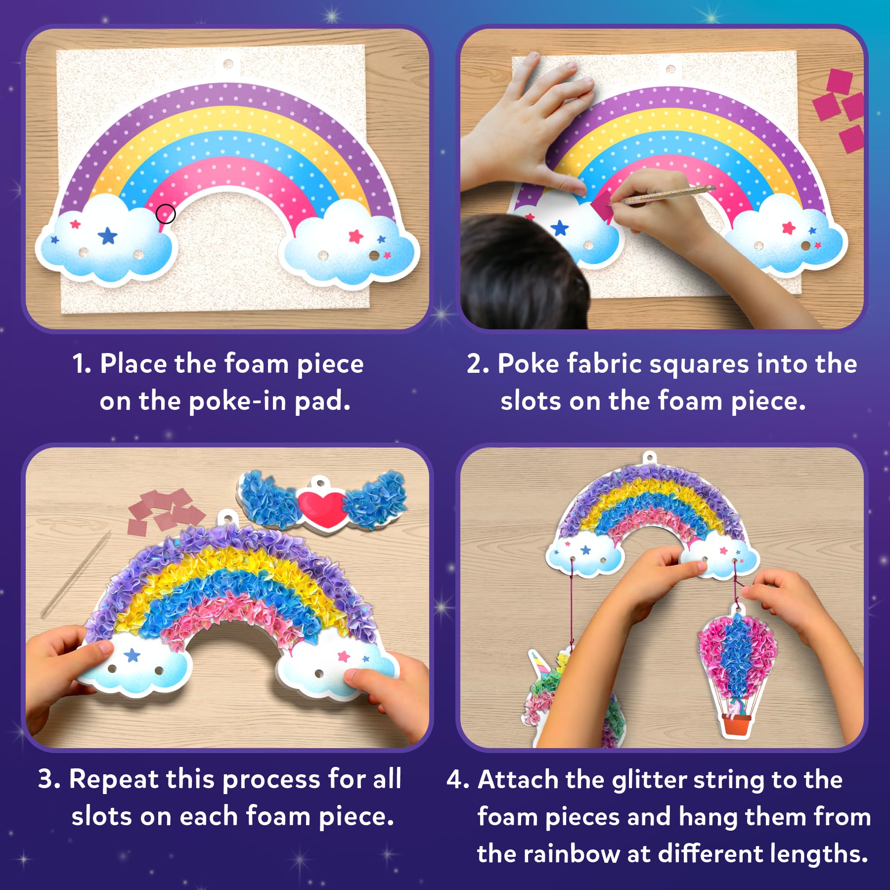 Skillmatics Poke-in Art - Magical Princesses, Mess-Free Fun for Kids, DIY Wood Craft Kits, Creative Activity, Gifts for Girls & Boys Ages 4, 5, 6, 7, 8, 9