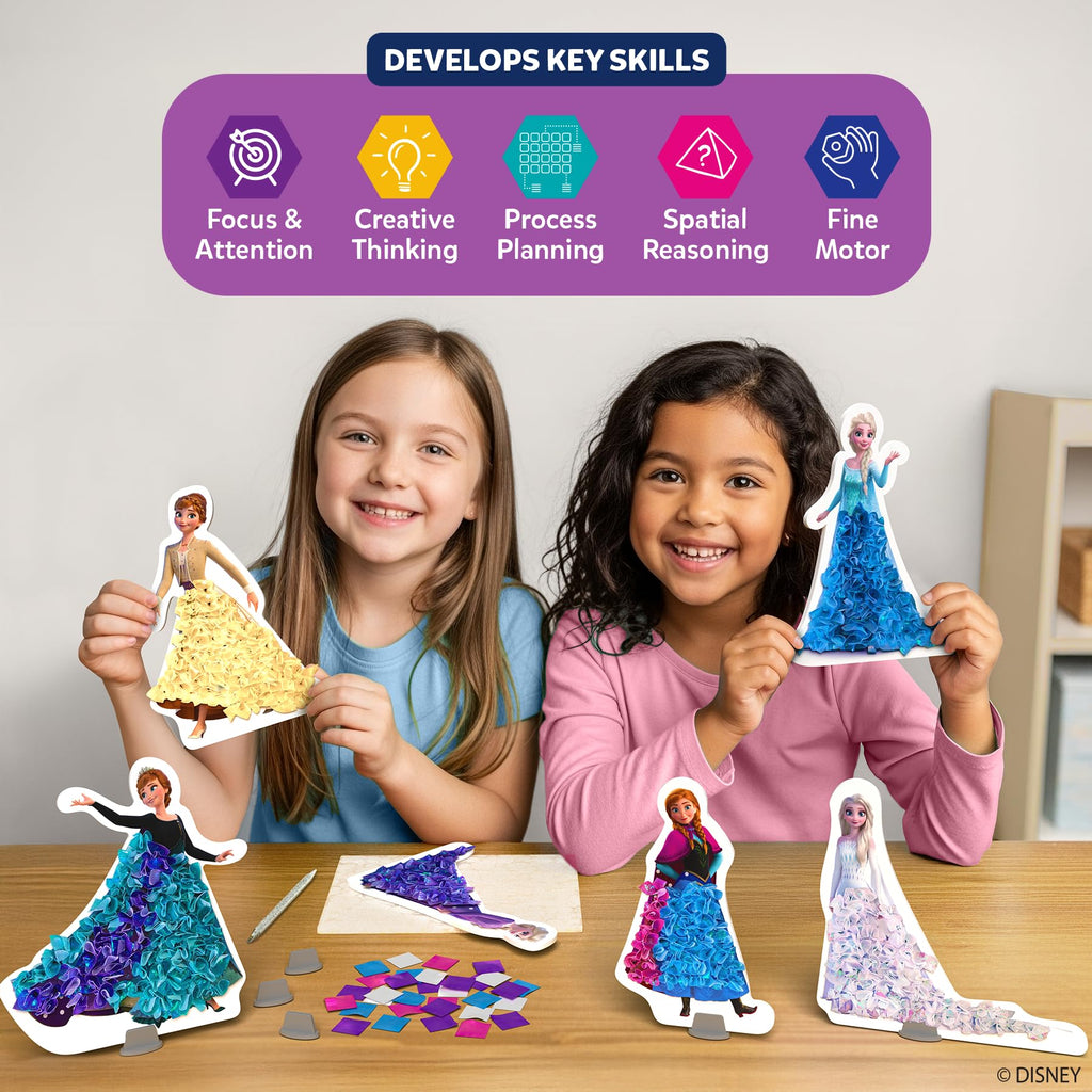 Skillmatics Poke-in Art - Magical Princesses, Mess-Free Fun for Kids, DIY Wood Craft Kits, Creative Activity, Gifts for Girls & Boys Ages 4, 5, 6, 7, 8, 9