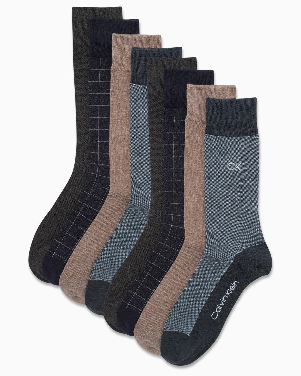 Mens Dress Socks - 8 Pack Breathable Cotton Blend Work Crew Socks for Men for Casual Business & Formal Wear