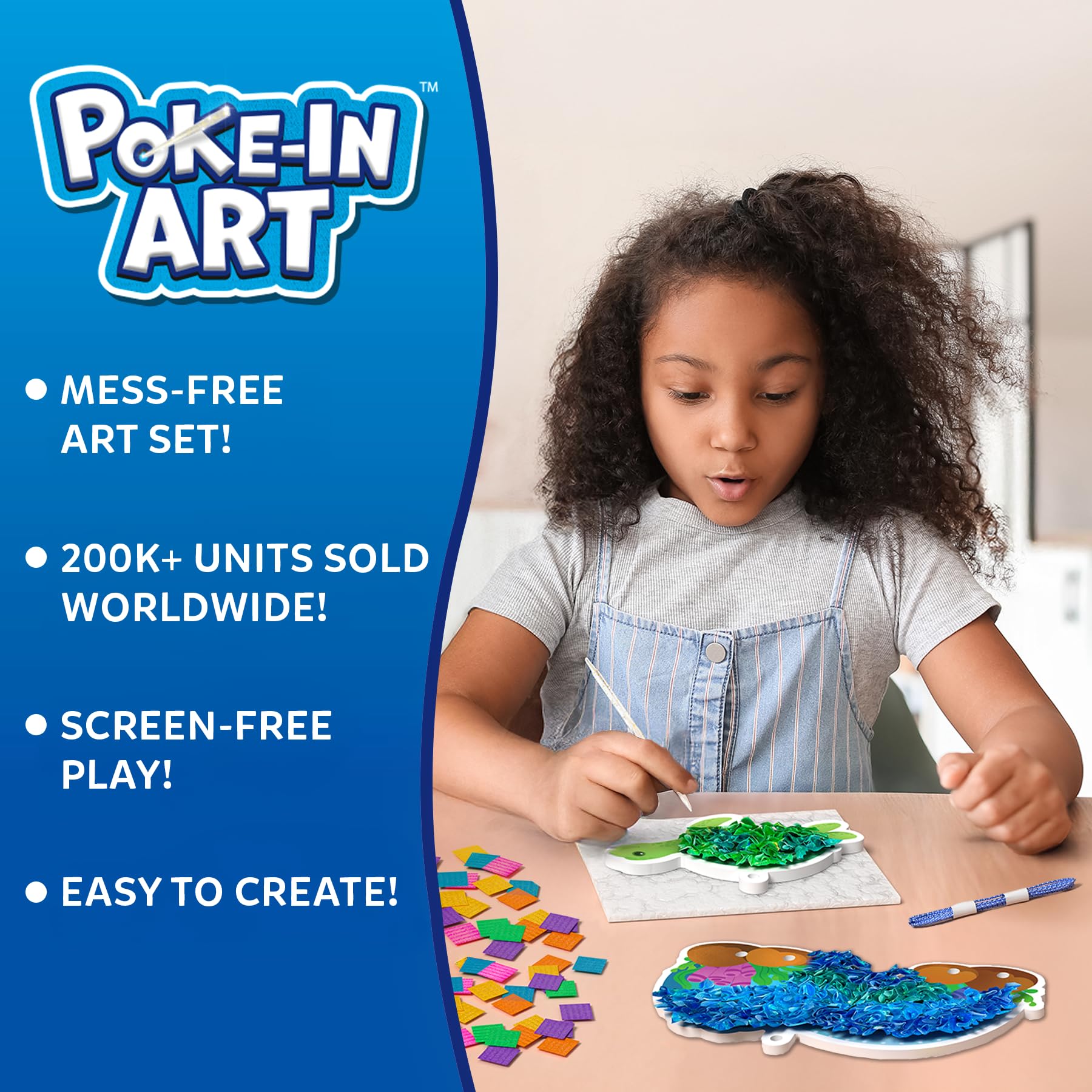 Skillmatics Poke-in Art - Magical Princesses, Mess-Free Fun for Kids, DIY Wood Craft Kits, Creative Activity, Gifts for Girls & Boys Ages 4, 5, 6, 7, 8, 9