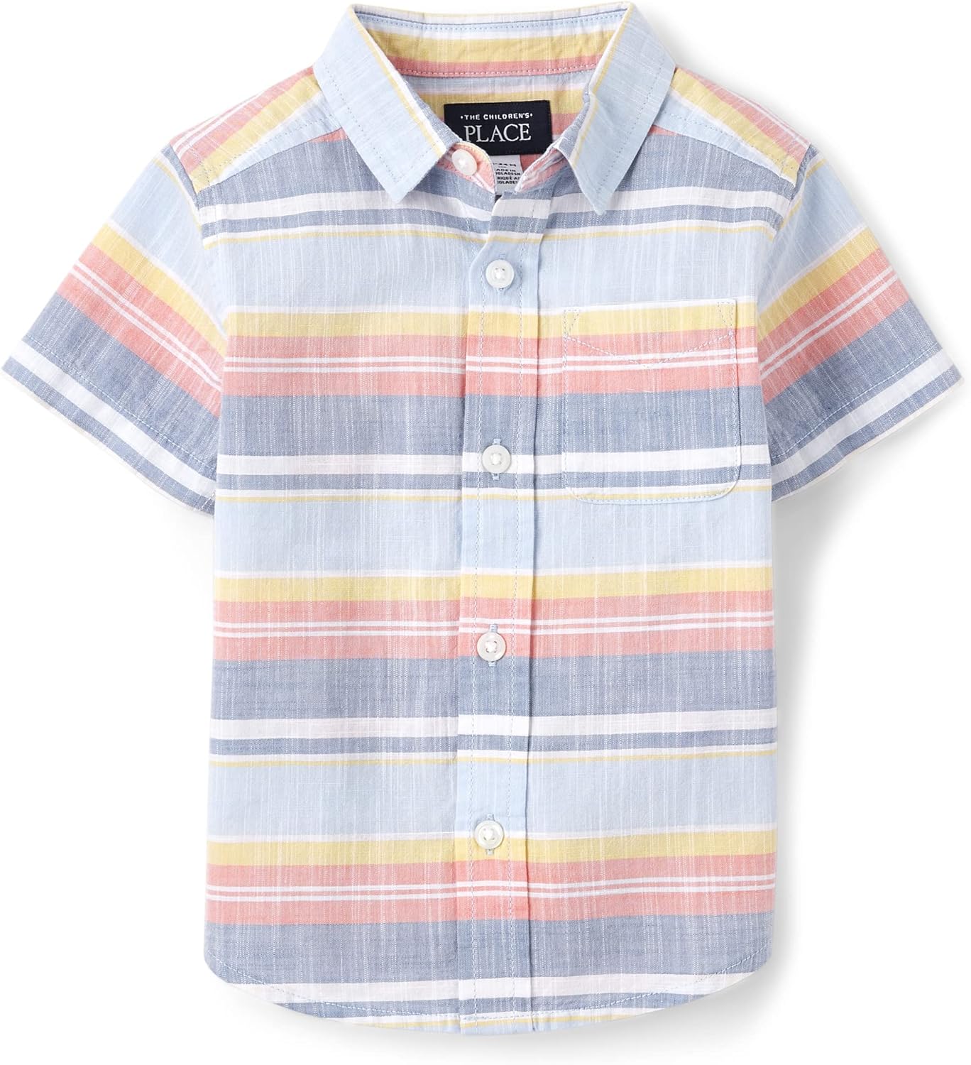 The Children's Place boys Short Sleeve Button Up Shirt
