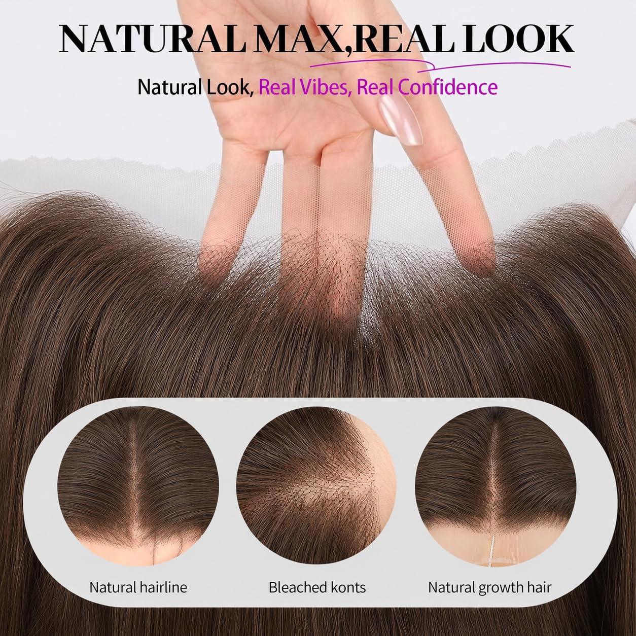 13x4 HD Lace Front Glueless Wigs for Women Black Long Layered Wave Wig Natural Hairline Heat Resistant Synthetic for Daily Use Beginner Friendly 26 Inch