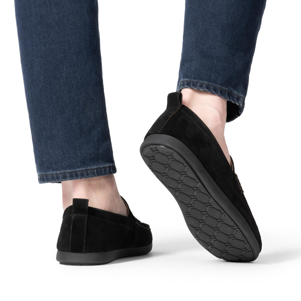 Men's Penny Loafers Suede Leather Moccasins Casual Slip-on Driving Shoes