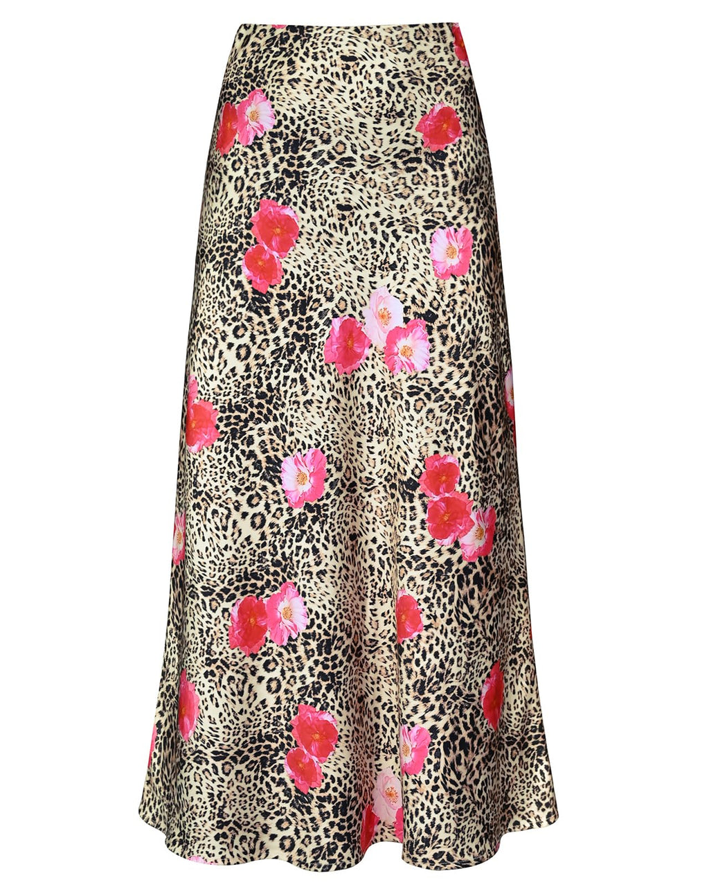Women's Satin High Waisted Maxi Skirts Hidden Elasticized Waistband A Line Long Skirt