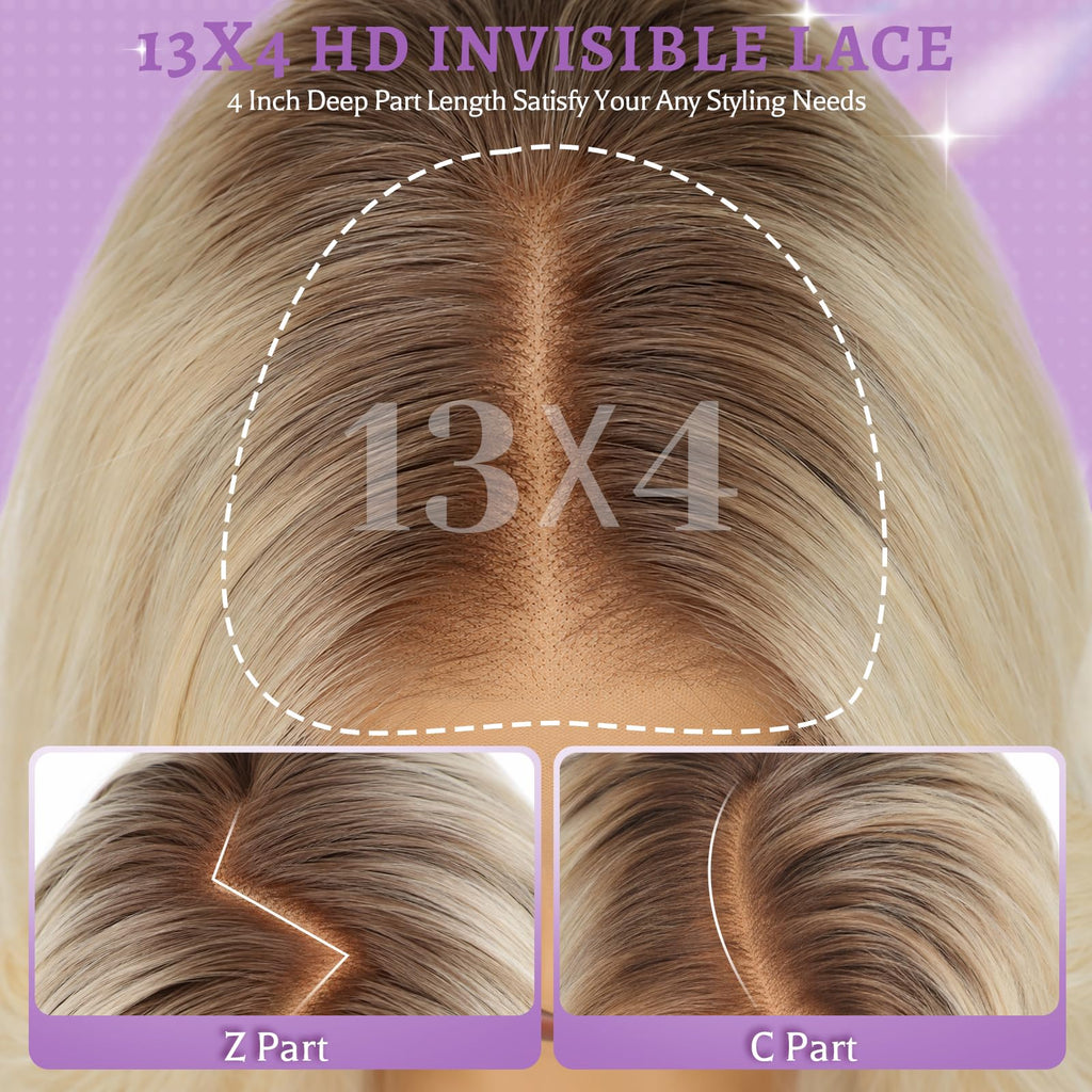 13x4 HD Lace Front Glueless Wigs for Women Black Long Layered Wave Wig Natural Hairline Heat Resistant Synthetic for Daily Use Beginner Friendly 26 Inch