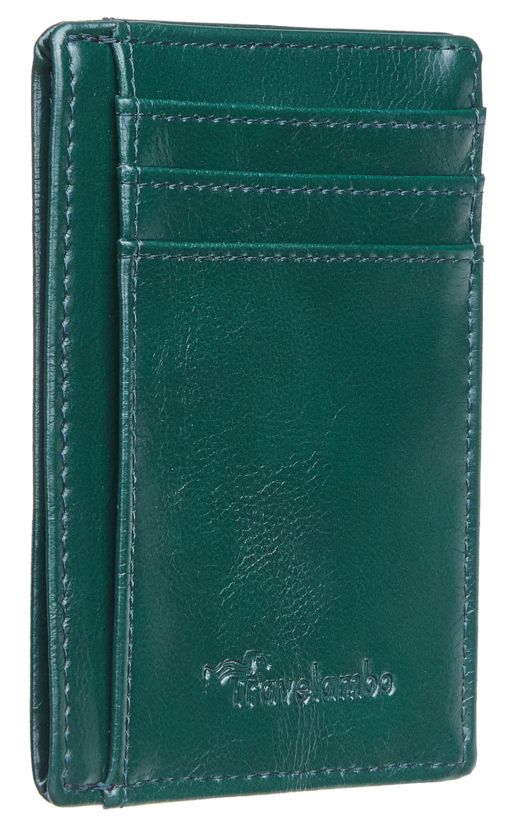 Slim Wallet Front Pocket Minimalist Leather RFID Blocking Medium Size