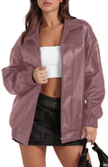 Leather Jacket Women Faux Oversized Motorcycle Bomber Coats 2025 Fall Fashion Outfits Winter Clothes
