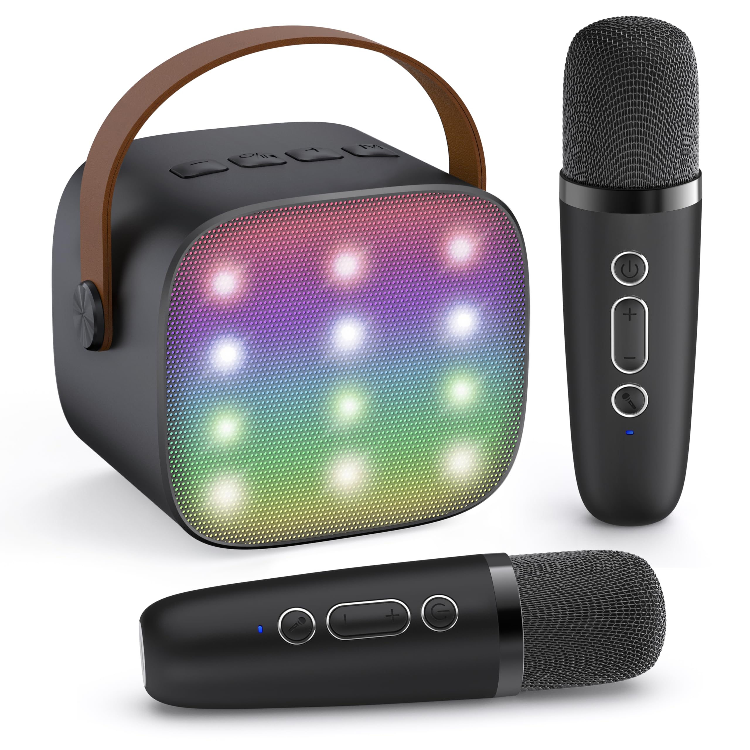YLL Karaoke Machine for Kids, Portable Mini Speaker with 2 Wireless Microphones, TOP Kids Gifts for Girls Ages 3, 4, 5, 6, 7, 8, 9, 10+ Years Old, 4-12th Birthday Singing Present Toy Party (Purple)