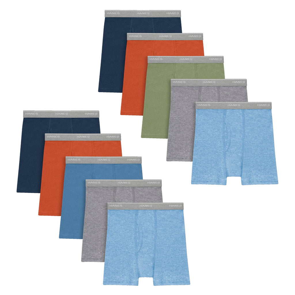 Hanes Boys' Underwear, Boxer Briefs for Boys and Toddlers, Soft Cotton, 7 and 10 Packs