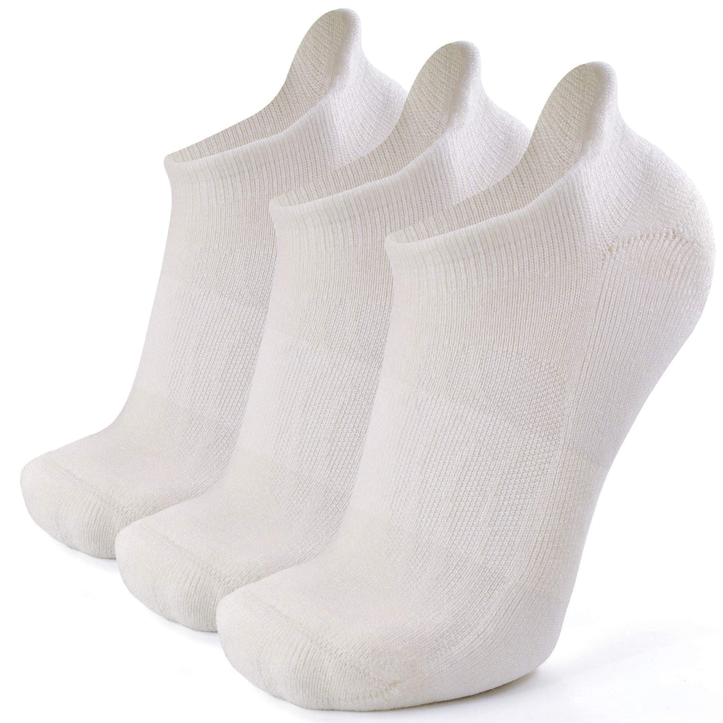 Merino Wool Compression Support Ankle Running Hiking Socks for Men Women, Soft Thick Cushion Tab Socks 3/6 Pairs