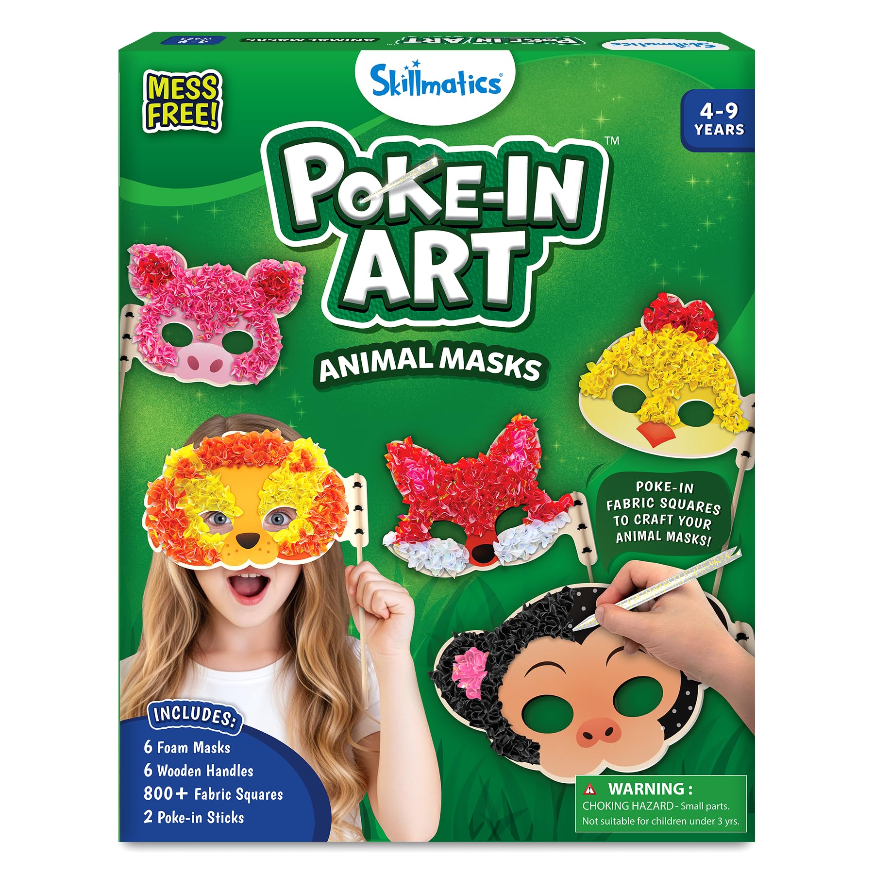 Skillmatics Poke-in Art - Magical Princesses, Mess-Free Fun for Kids, DIY Wood Craft Kits, Creative Activity, Gifts for Girls & Boys Ages 4, 5, 6, 7, 8, 9