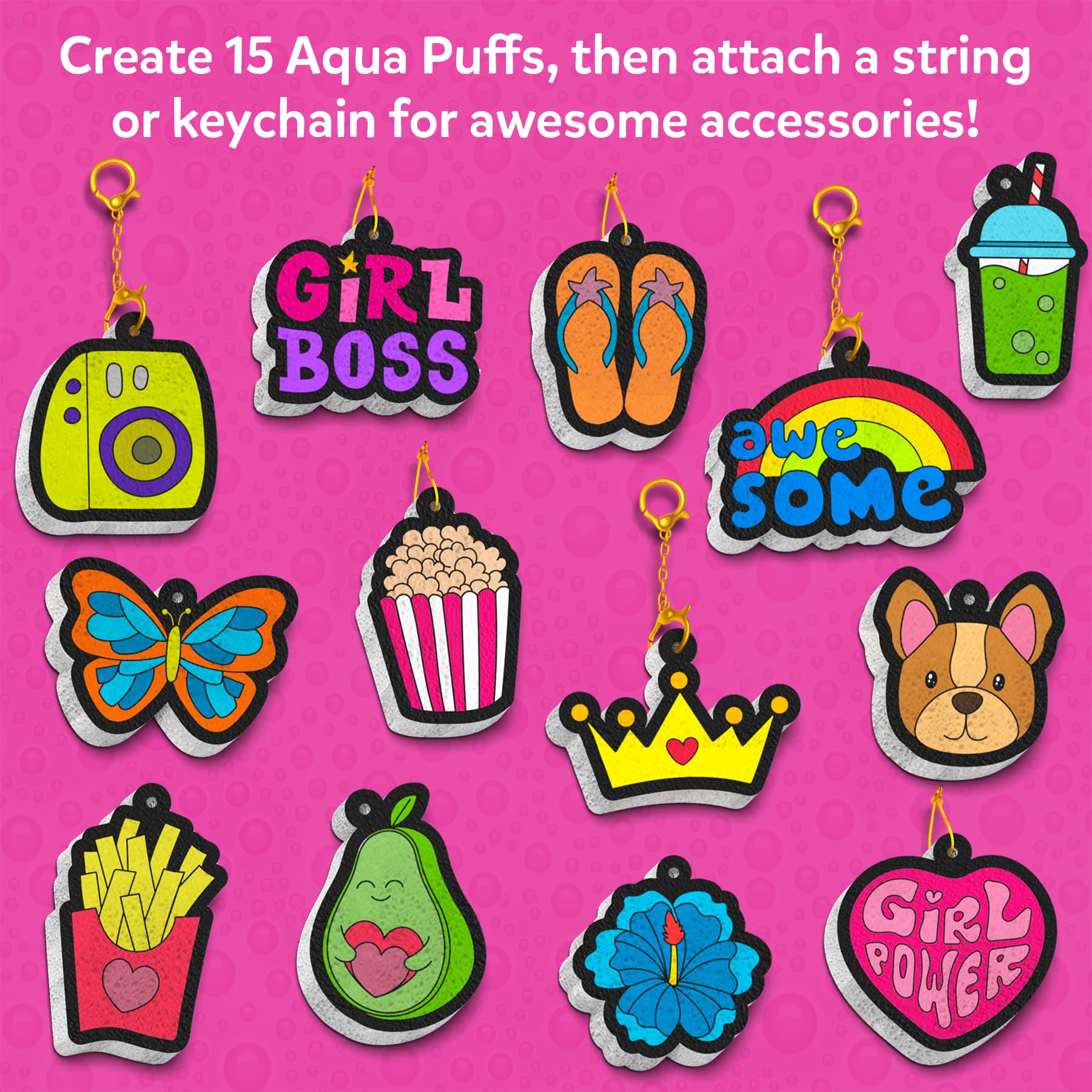 Skillmatics Aqua Puffs - 3D Art Kit, Princesses & Unicorns, Mess-Free Paint by Number Craft, DIY Color & Inflate Activity, Creative Gift for Girls & Boys Ages 4, 5, 6, 7, 8, 9, 10