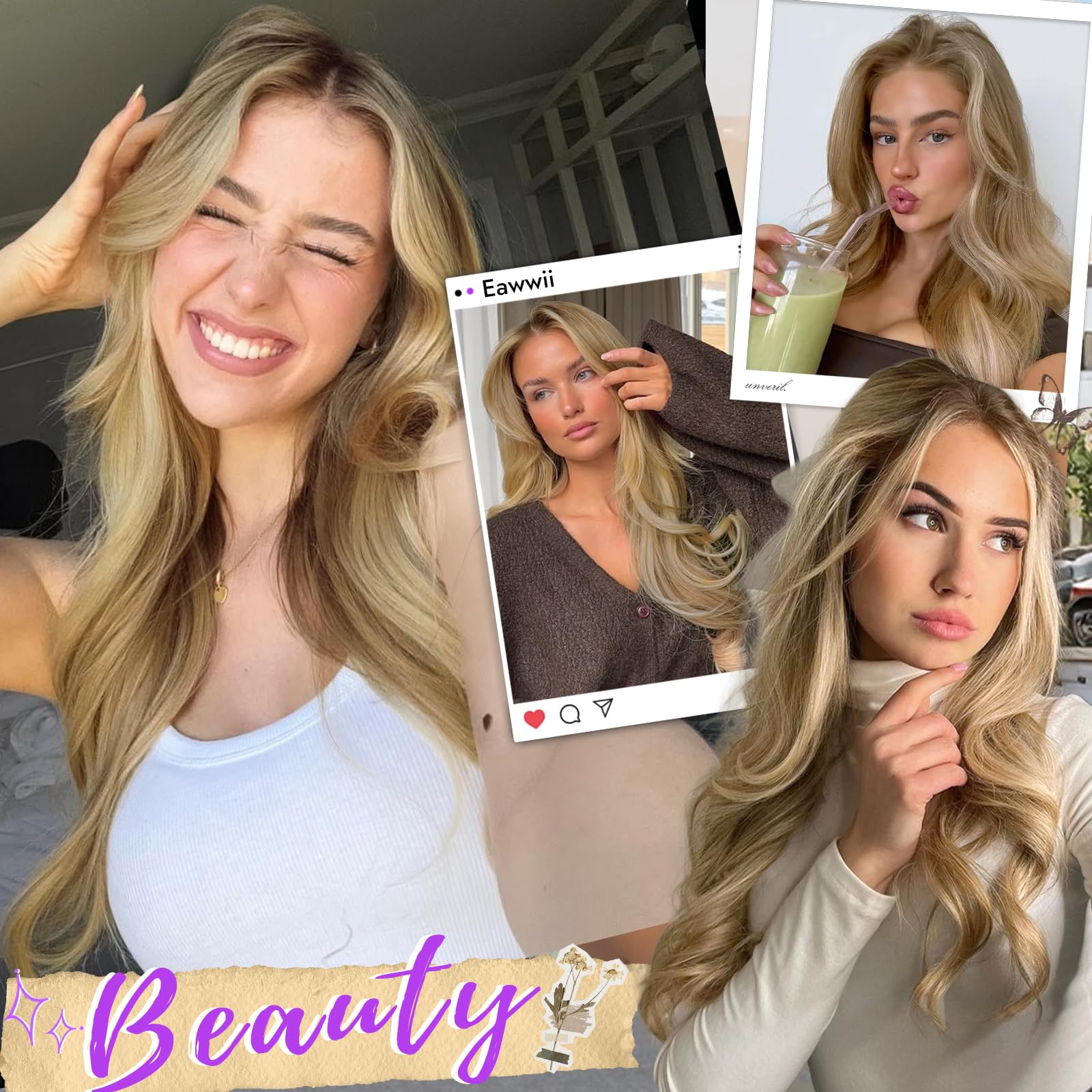 13x4 HD Lace Front Glueless Wigs for Women Black Long Layered Wave Wig Natural Hairline Heat Resistant Synthetic for Daily Use Beginner Friendly 26 Inch