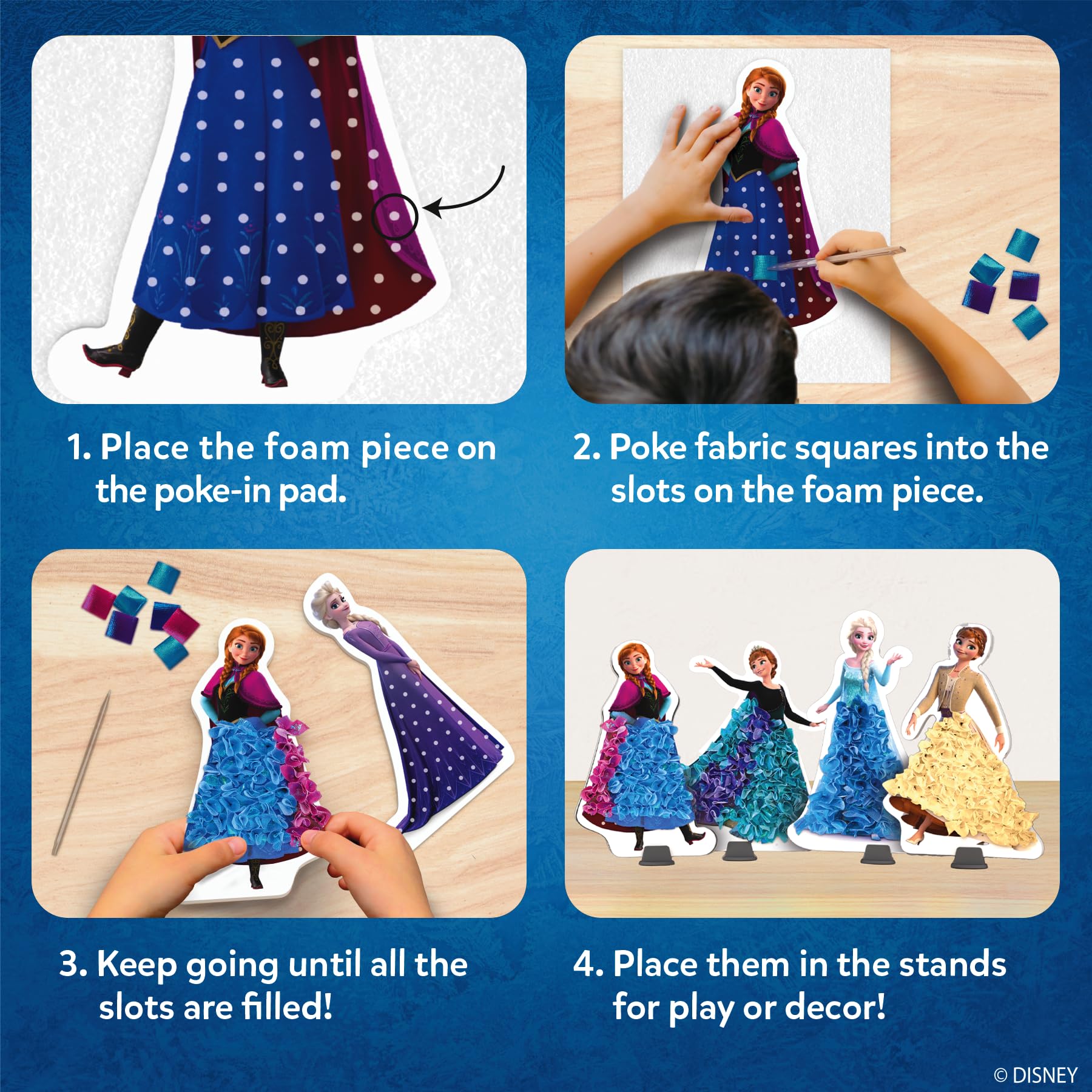 Skillmatics Poke-in Art - Magical Princesses, Mess-Free Fun for Kids, DIY Wood Craft Kits, Creative Activity, Gifts for Girls & Boys Ages 4, 5, 6, 7, 8, 9