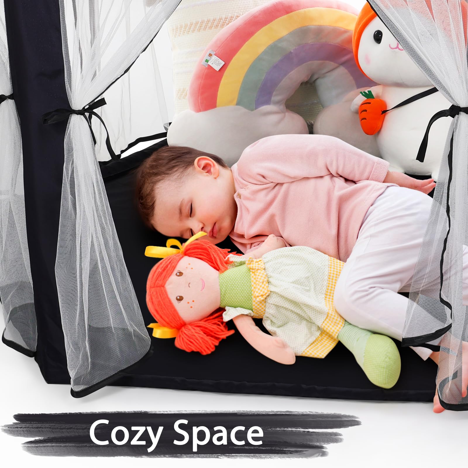 Monobeach Princess Tent Girls Large Playhouse Kids Castle Play Tent with Star Lights Toy for Children Indoor and Outdoor Games, 55'' x 53'' (DxH)