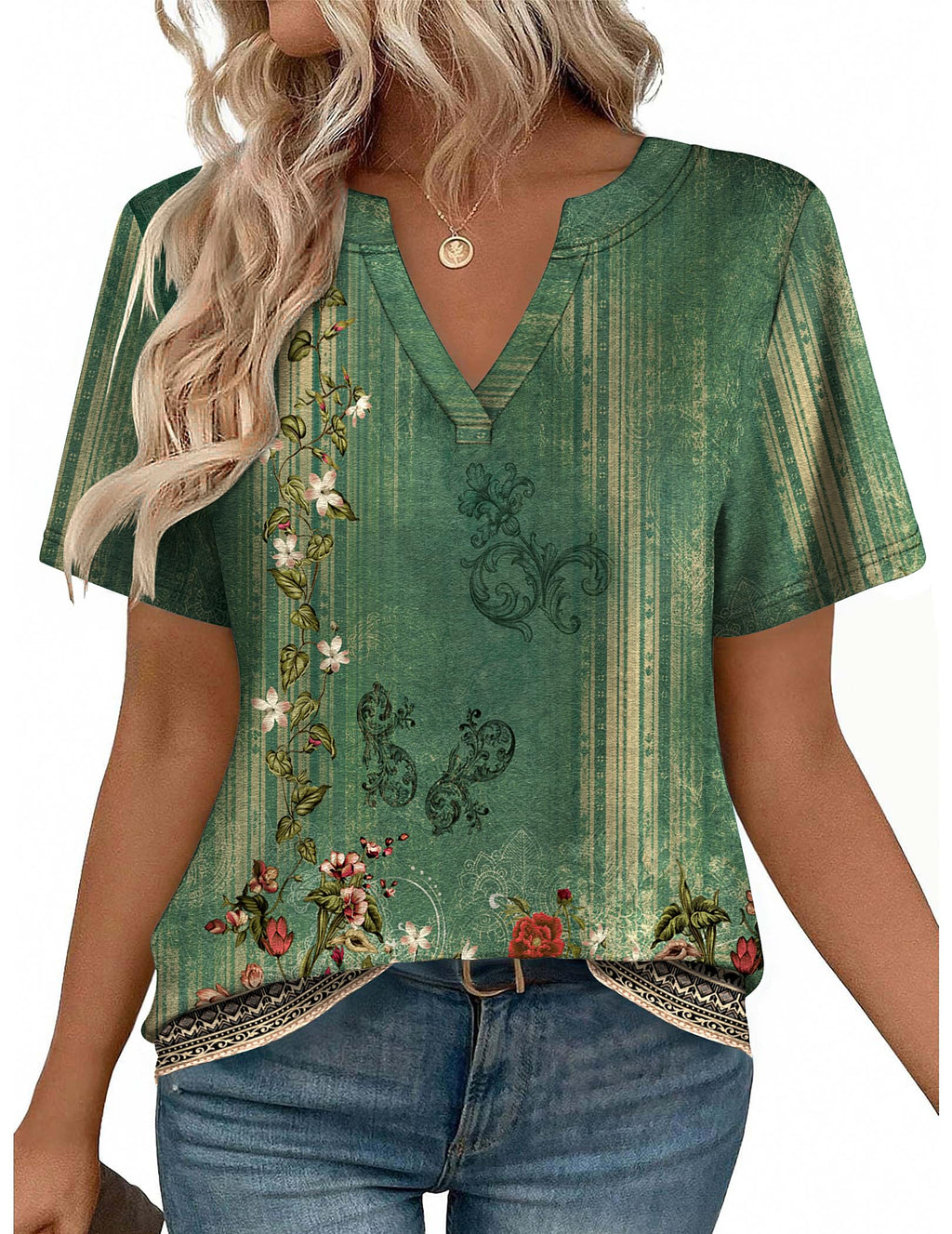 Zeagoo Womens Tops Short Sleeve V Neck Tee Shirts Cute Dressy Casual Clothing Business Work Blouse